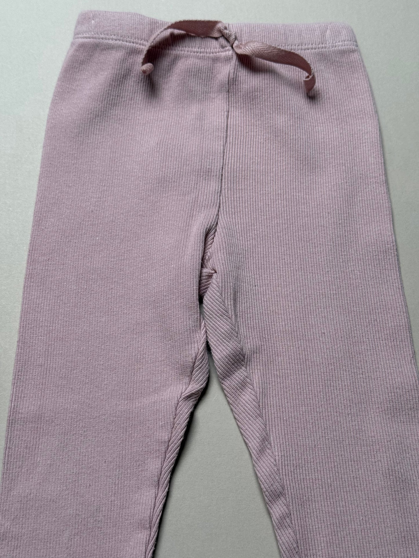 Zara Light Pink Ribbed Leggings in 18-24 Months
