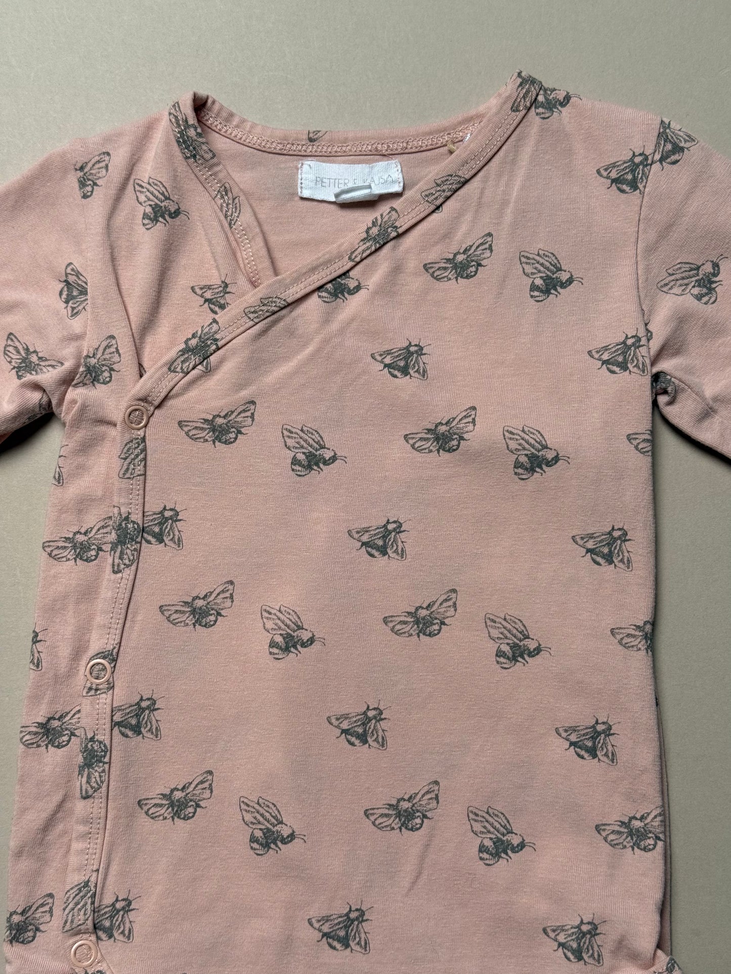Petter & Kajsa Bee Printed Long Sleeved Cotton Vest in 12-18 Months