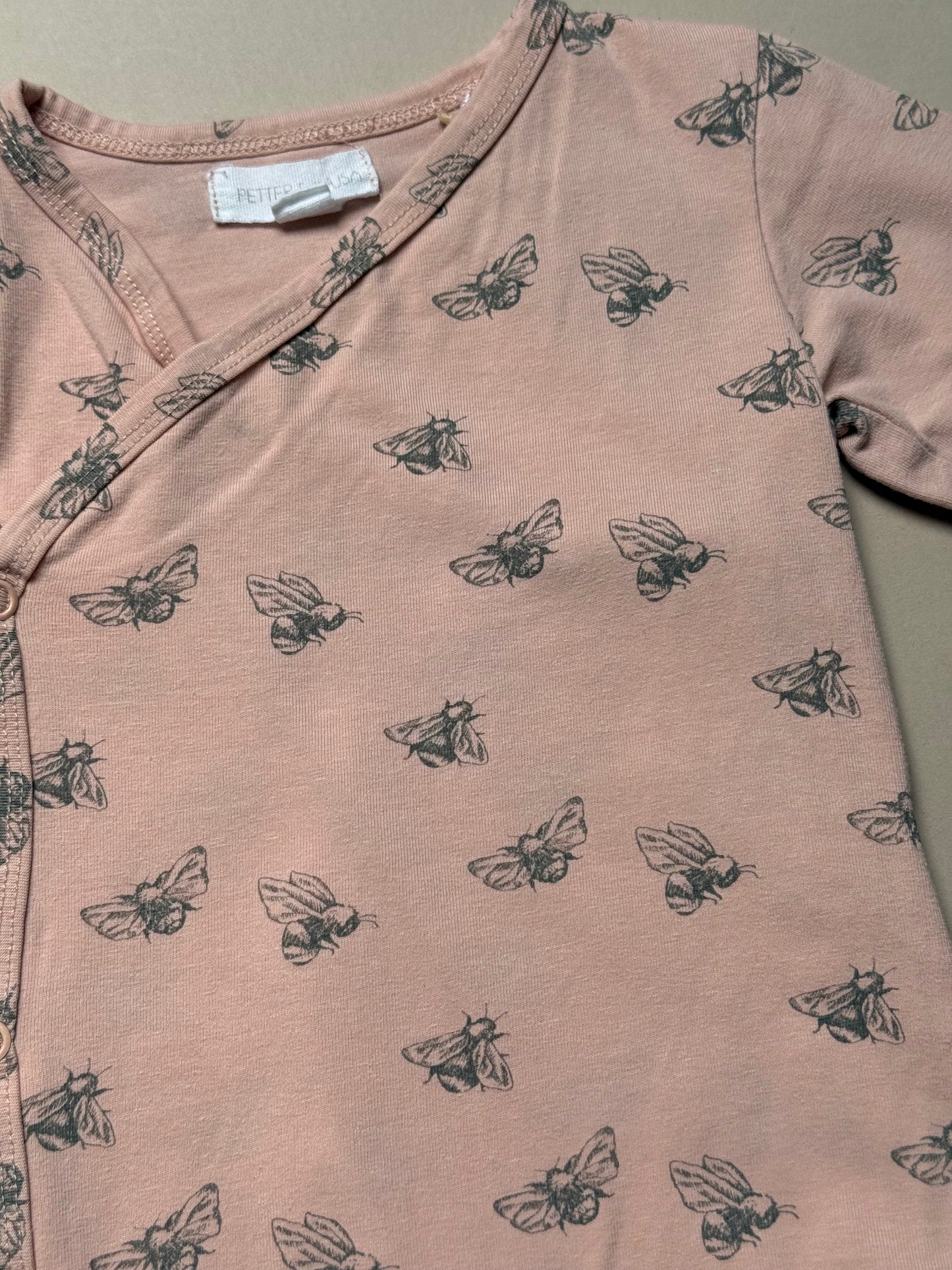 Petter & Kajsa Bee Printed Long Sleeved Cotton Vest in 12-18 Months