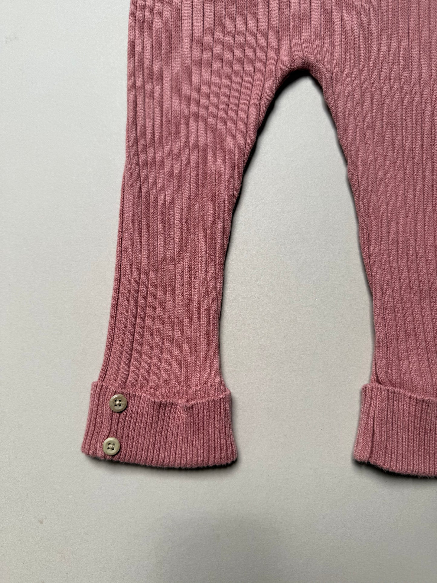 TU Thick Pink Ribbed Leggings in 12-18 Months
