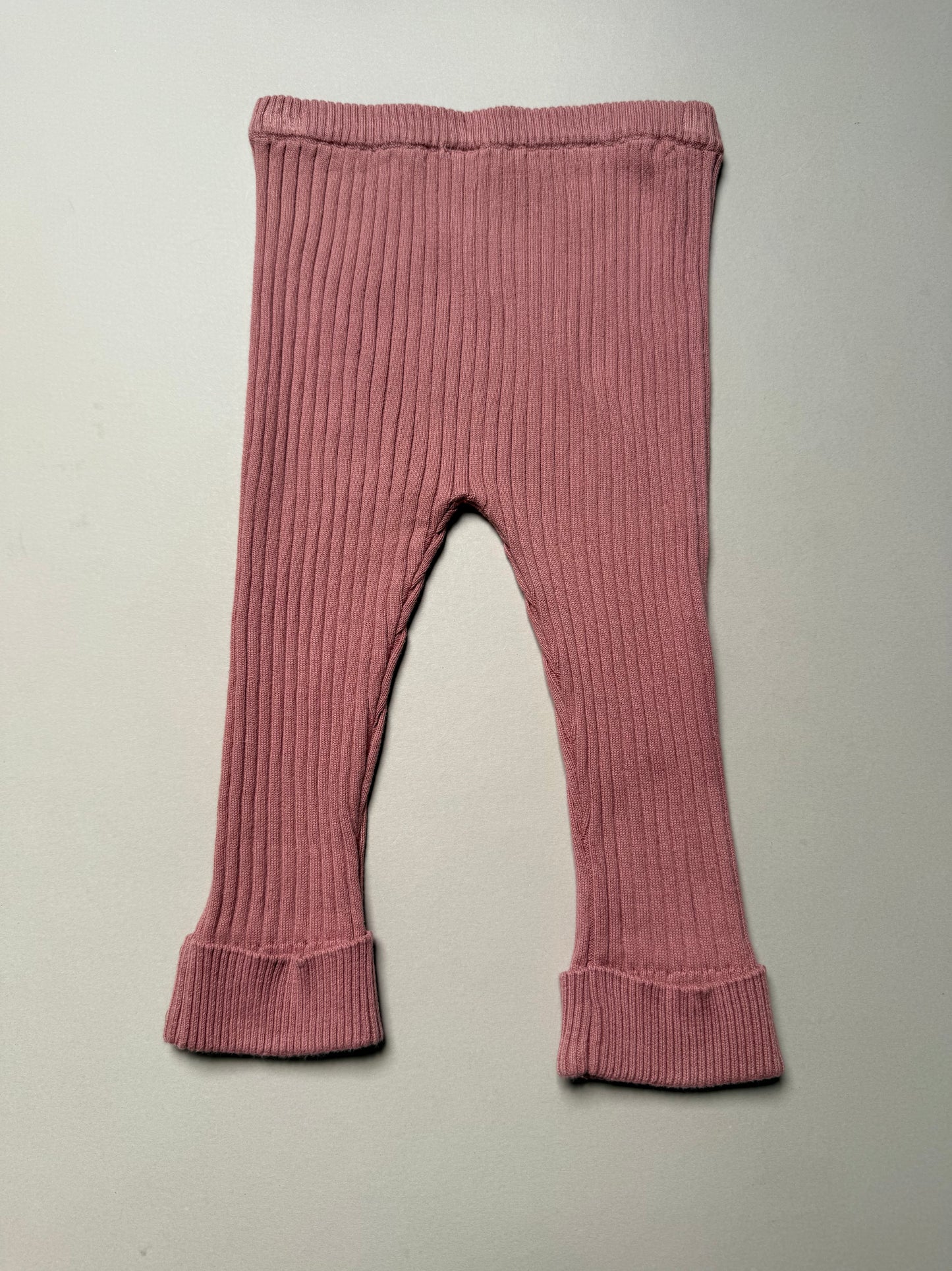 TU Thick Pink Ribbed Leggings in 12-18 Months