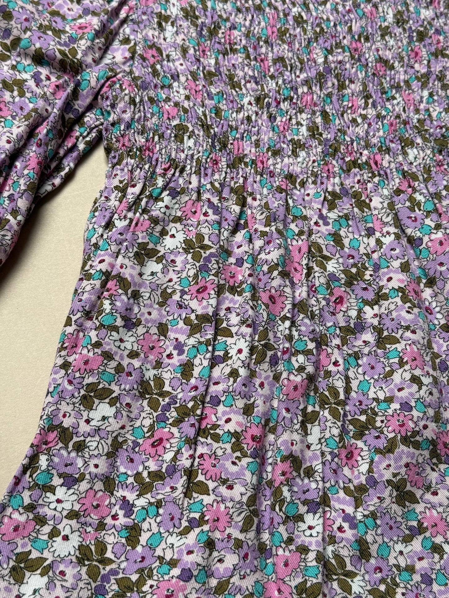Zara Long Sleeved Floral Lightweight Dress in 12-18 Months