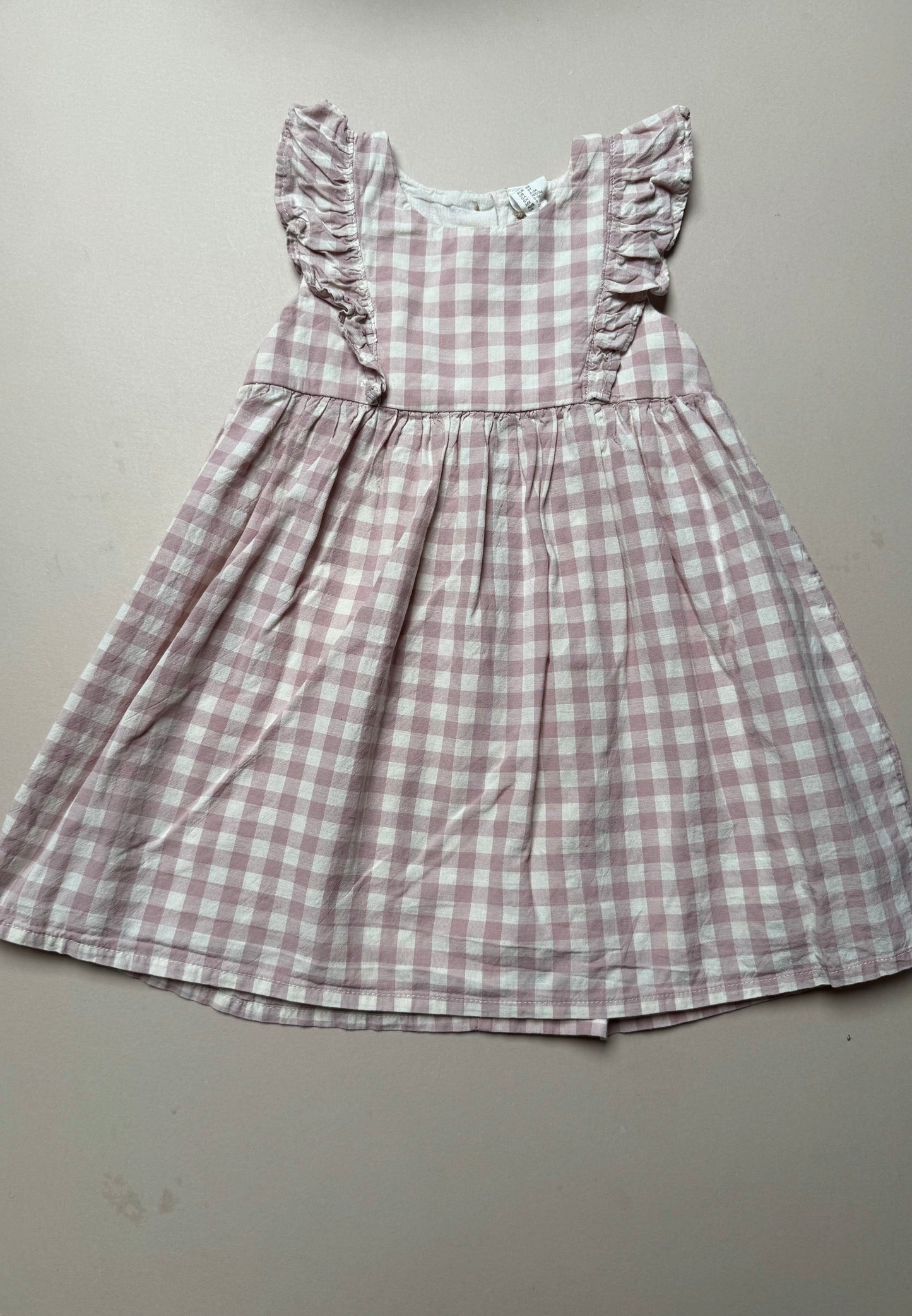 H&M Lilac Gingham Checked Summer Dress in 2-3 Years