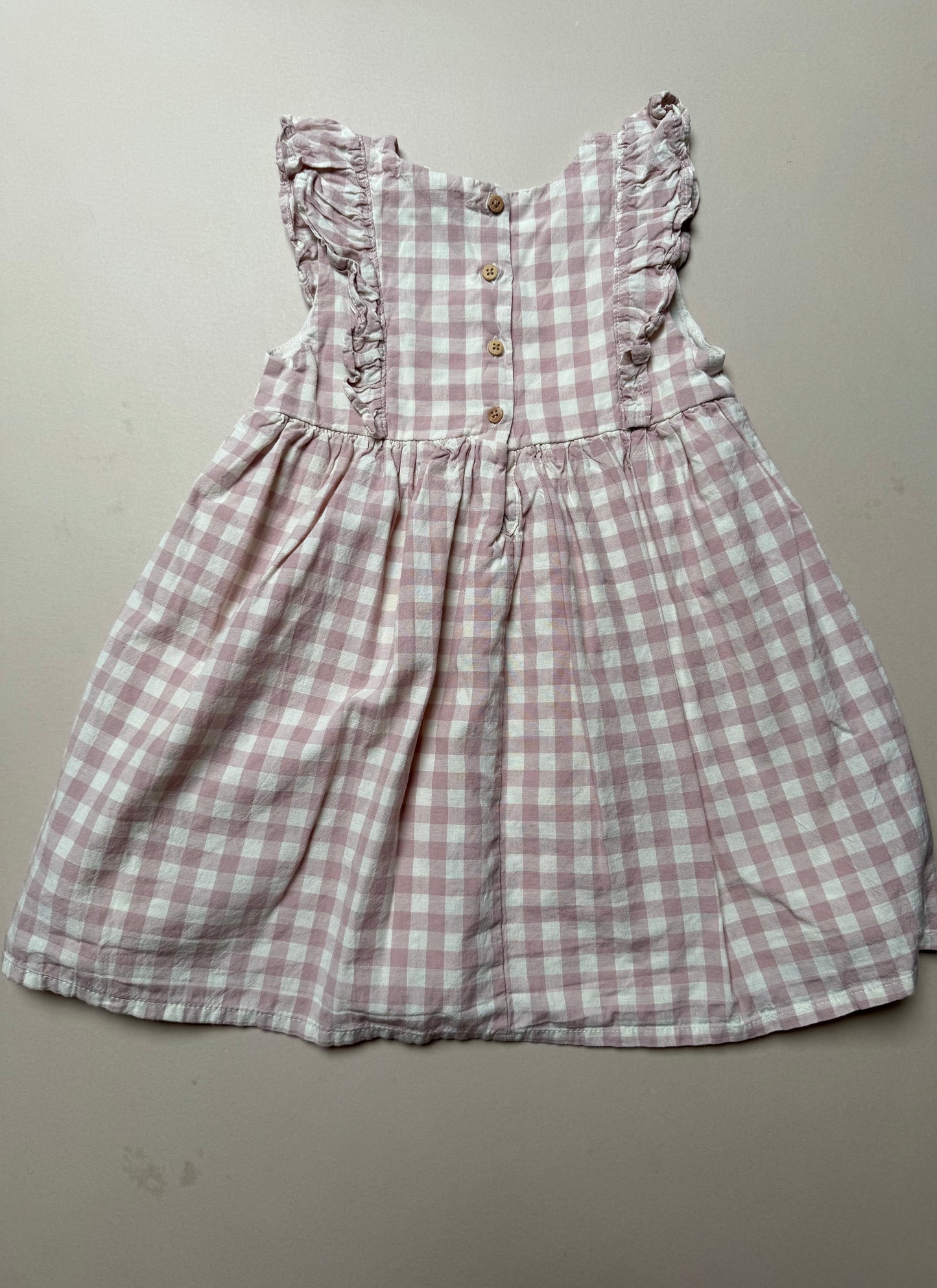 H&M Lilac Gingham Checked Summer Dress in 2-3 Years