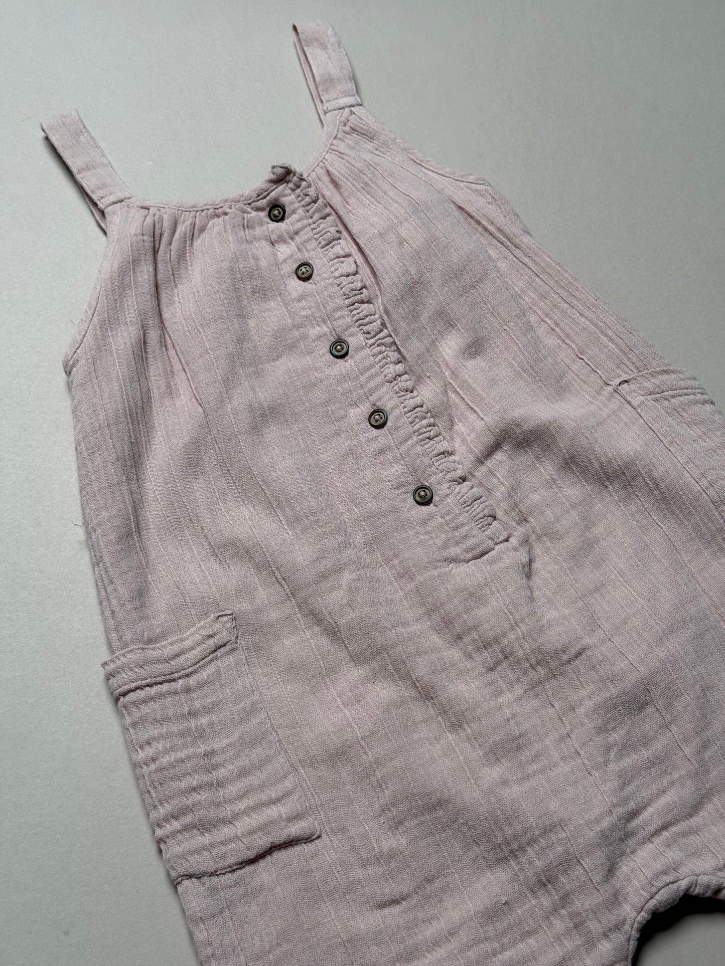 TU Lightweight Cotton Light Pink Dungarees in 4-5 Years