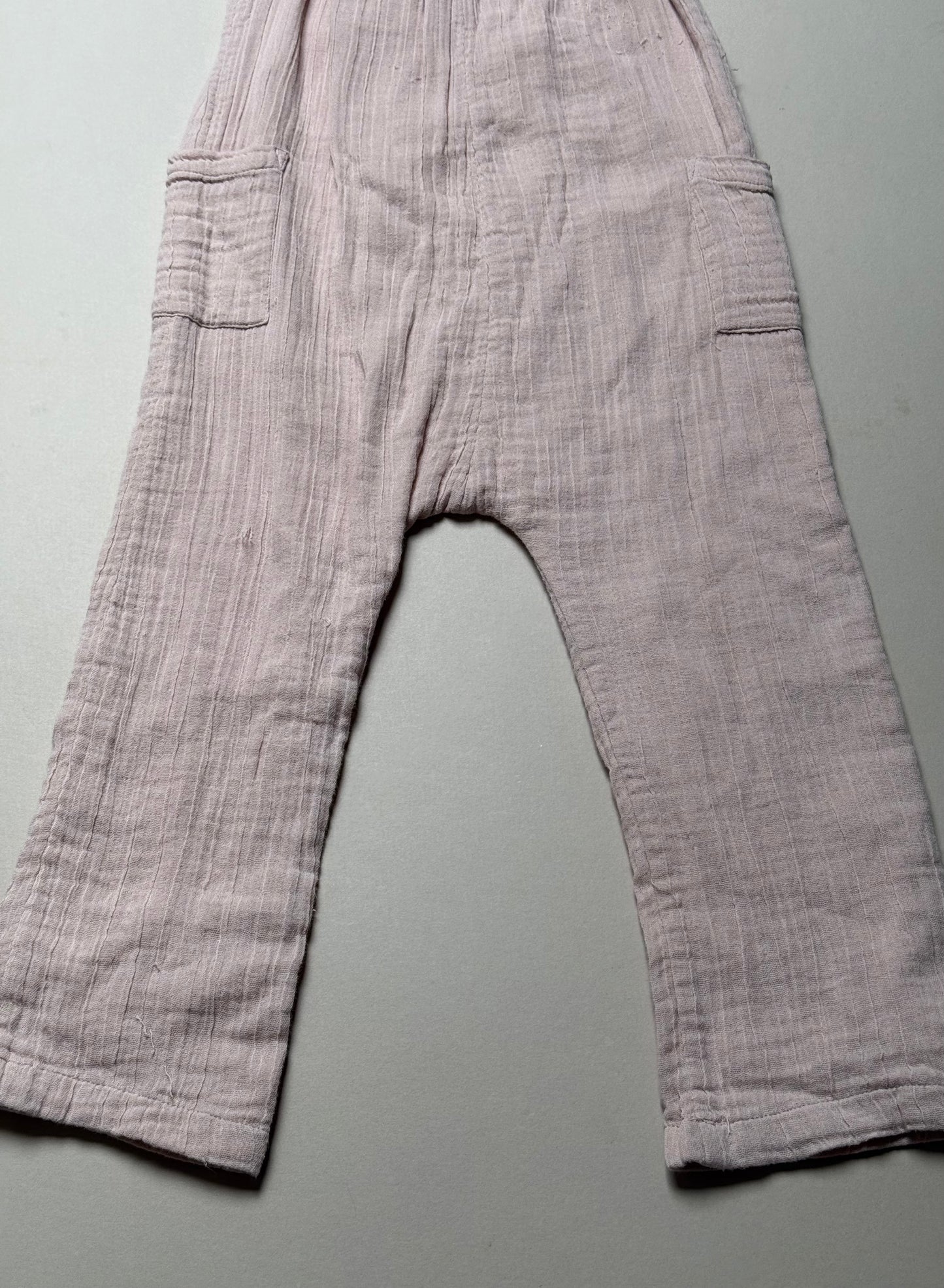 TU Lightweight Cotton Light Pink Dungarees in 4-5 Years