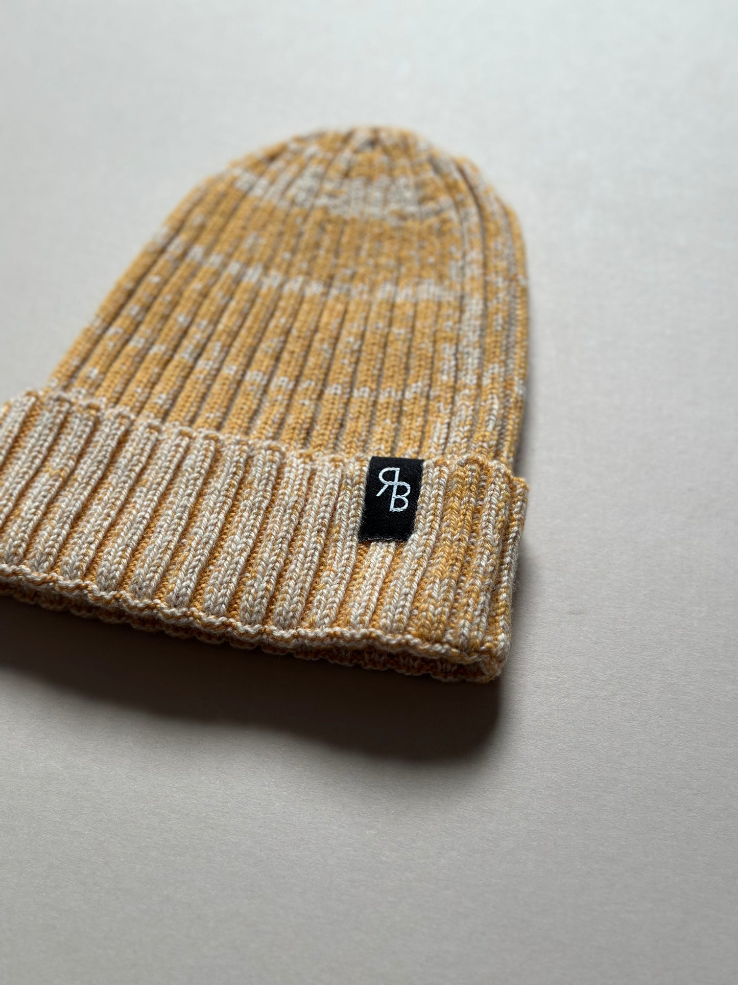 Rove Knitted Beanie in Mustard