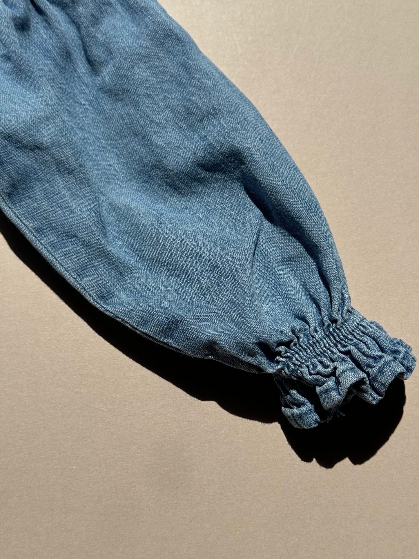 H&M Denim Peter Pan Collar Blouse in 6-9 Months