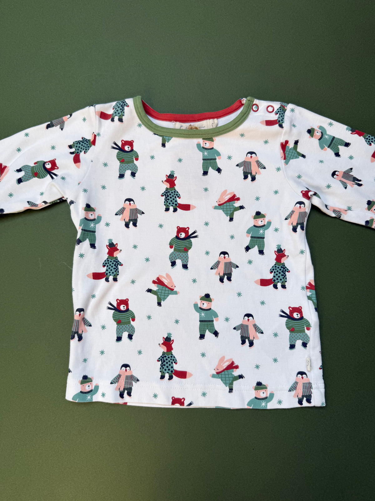 Pigeon Organic Cotton Winter Friends Long Sleeved Top in 2-3 Years