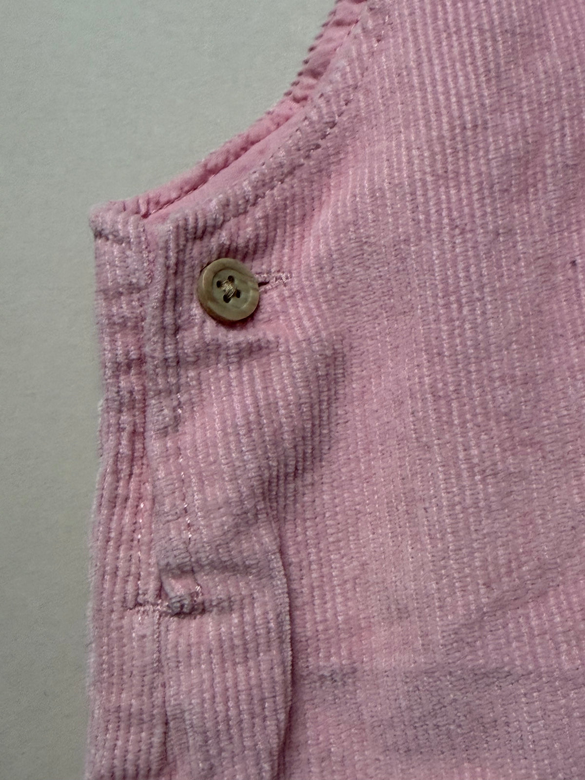 Marks & Spencer Light Pink Corduroy Dungarees With Heart Pocket in 18-24 Months