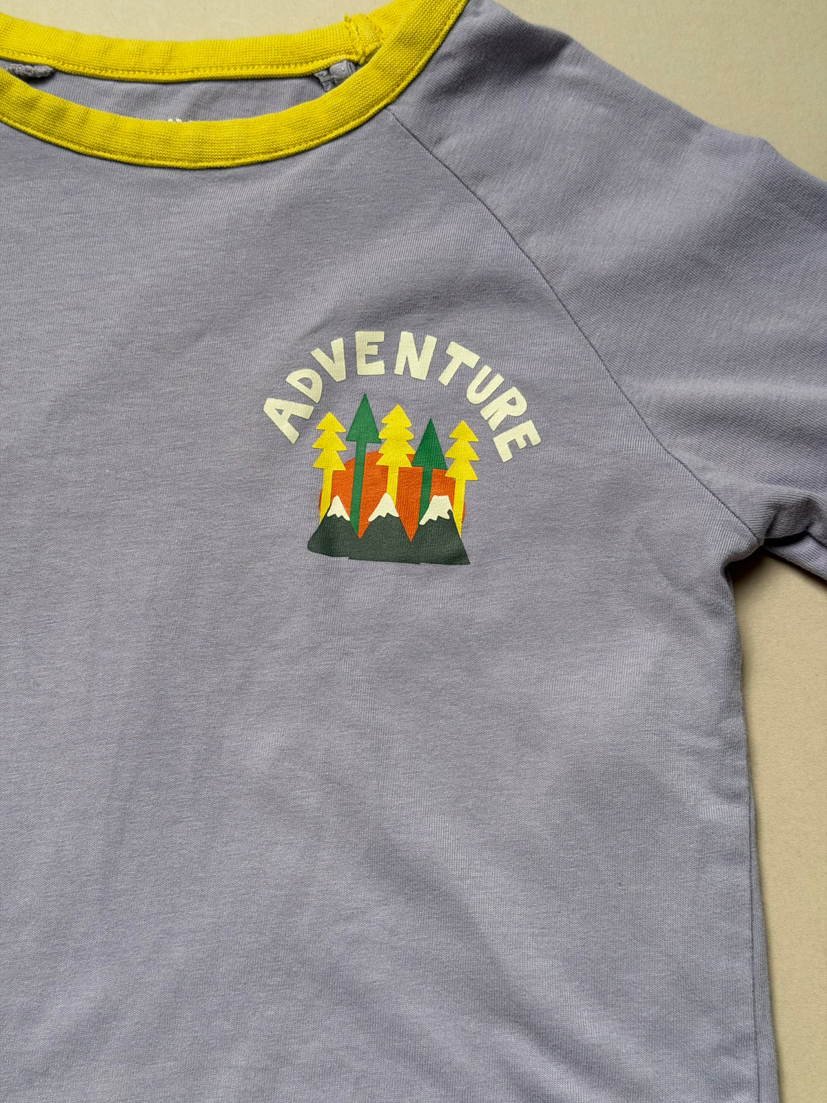 John Lewis Lilac Purple ‘Adventure’ Long Sleeved Cotton T-Shirt in 7 Years