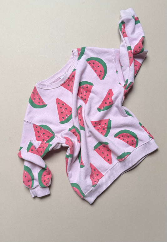 Zara Watermelon Printed Pink Cotton Sweat Top in 5-6 Years