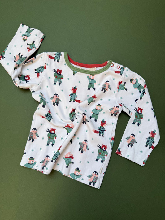 Pigeon Organic Cotton Winter Friends Long Sleeved Top in 2-3 Years