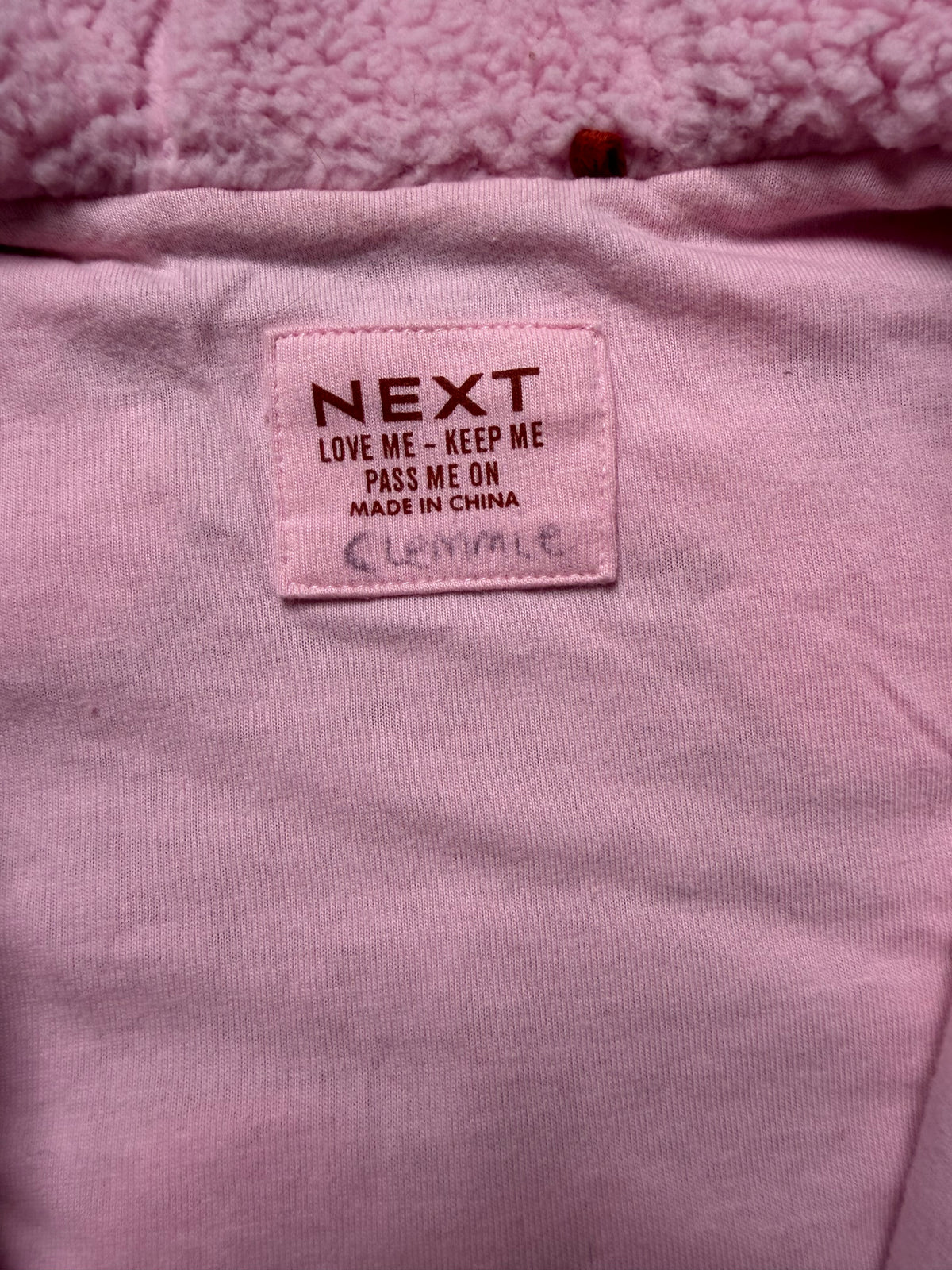 Next Rust & Pink Bold Floral Fleece Zip Up Hooded Jacket in 18-24 Months