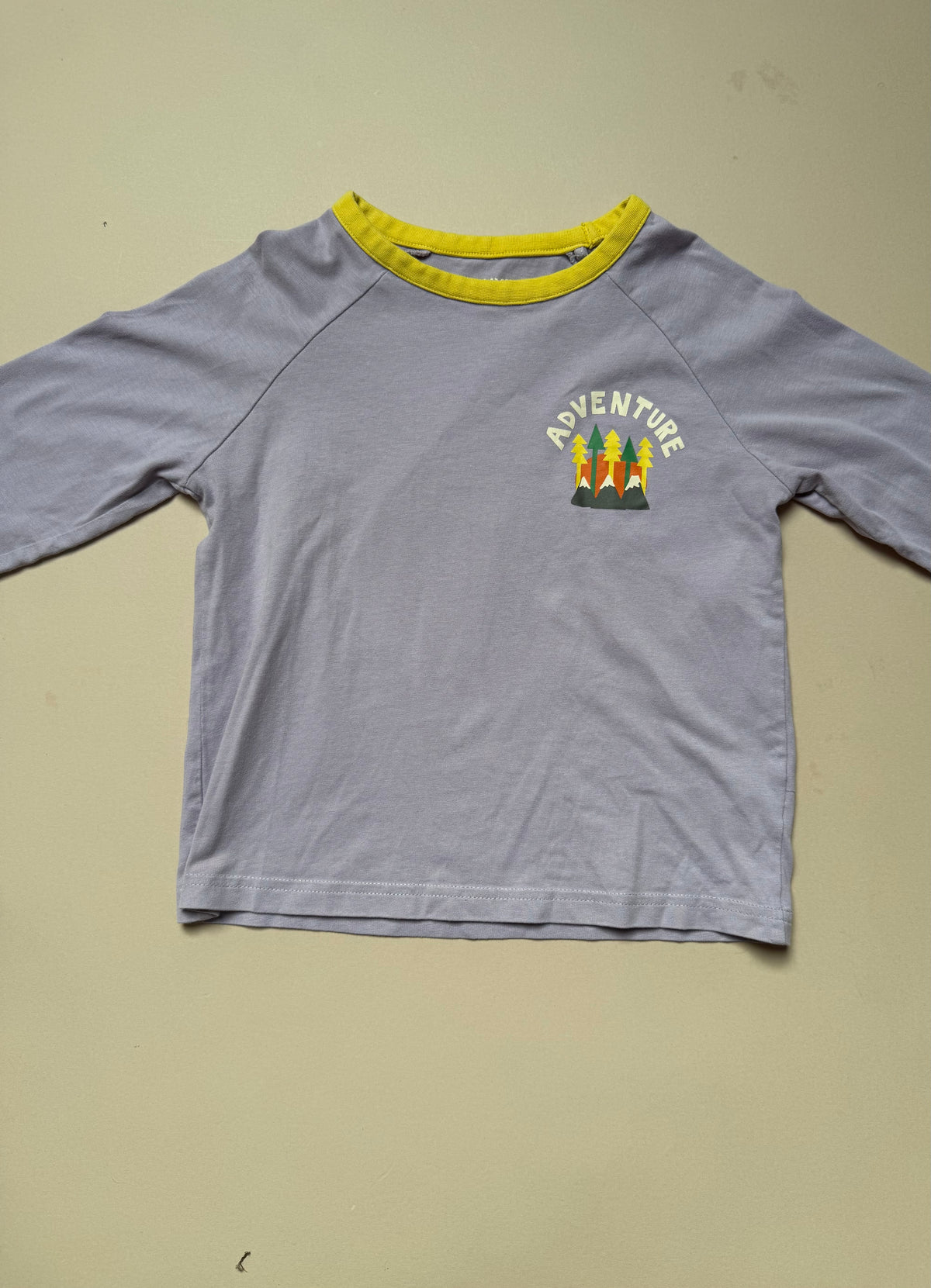 John Lewis Lilac Purple ‘Adventure’ Long Sleeved Cotton T-Shirt in 7 Years