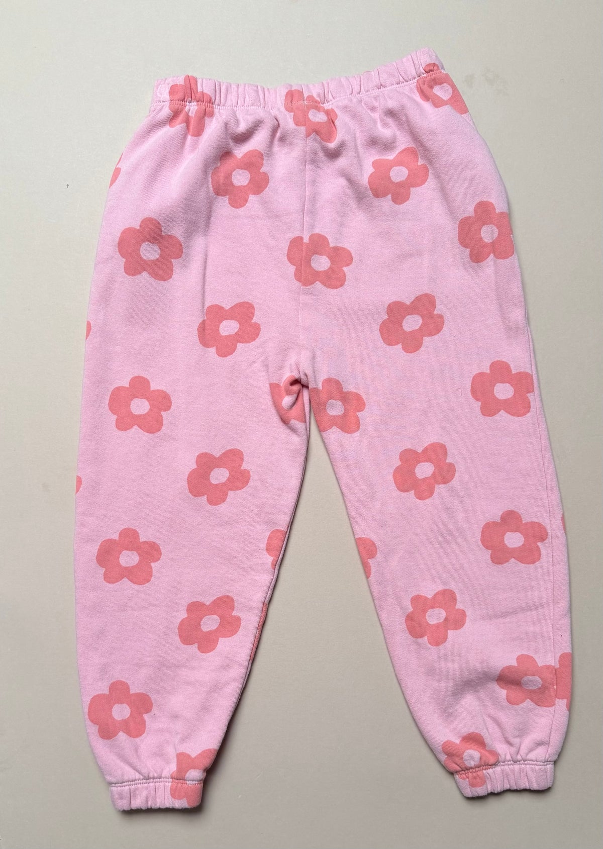 Next Bold Floral Printed Light Pink Relaxed Fitting Jogging Trousers in 6-7 Years