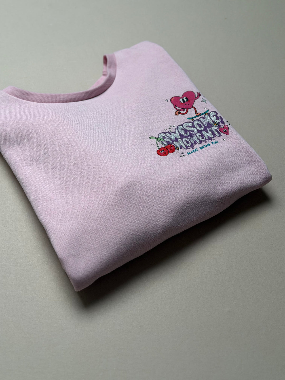Matalan Pink ‘Awesome Moments’ Graphic Backed Sweat Top in 6 Years