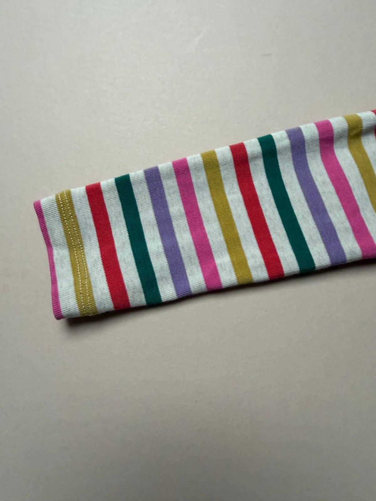 Boden Multicoloured Rainbow Striped Long Sleeved Roll Neck Top in 3-4 Years
