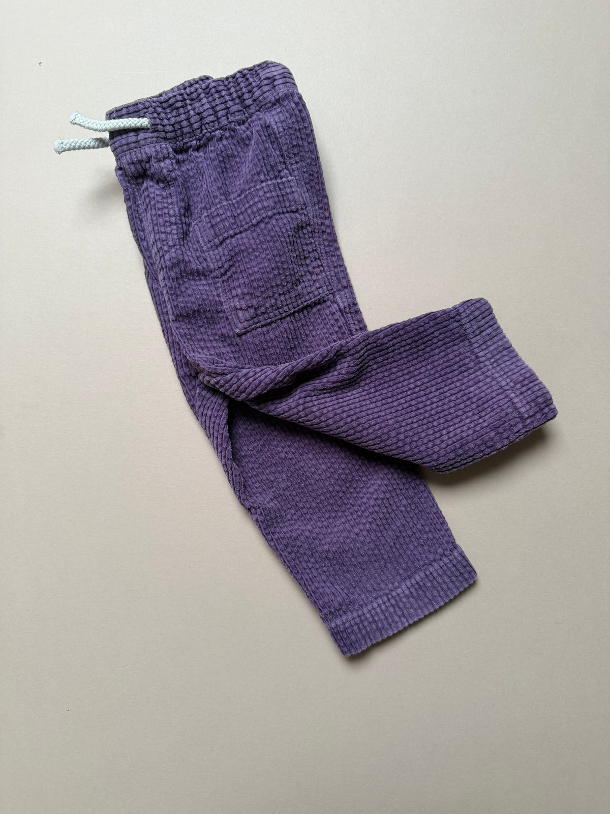 H&M Purple Corduroy Relaxed Fitting Trousers in 9-12 Months