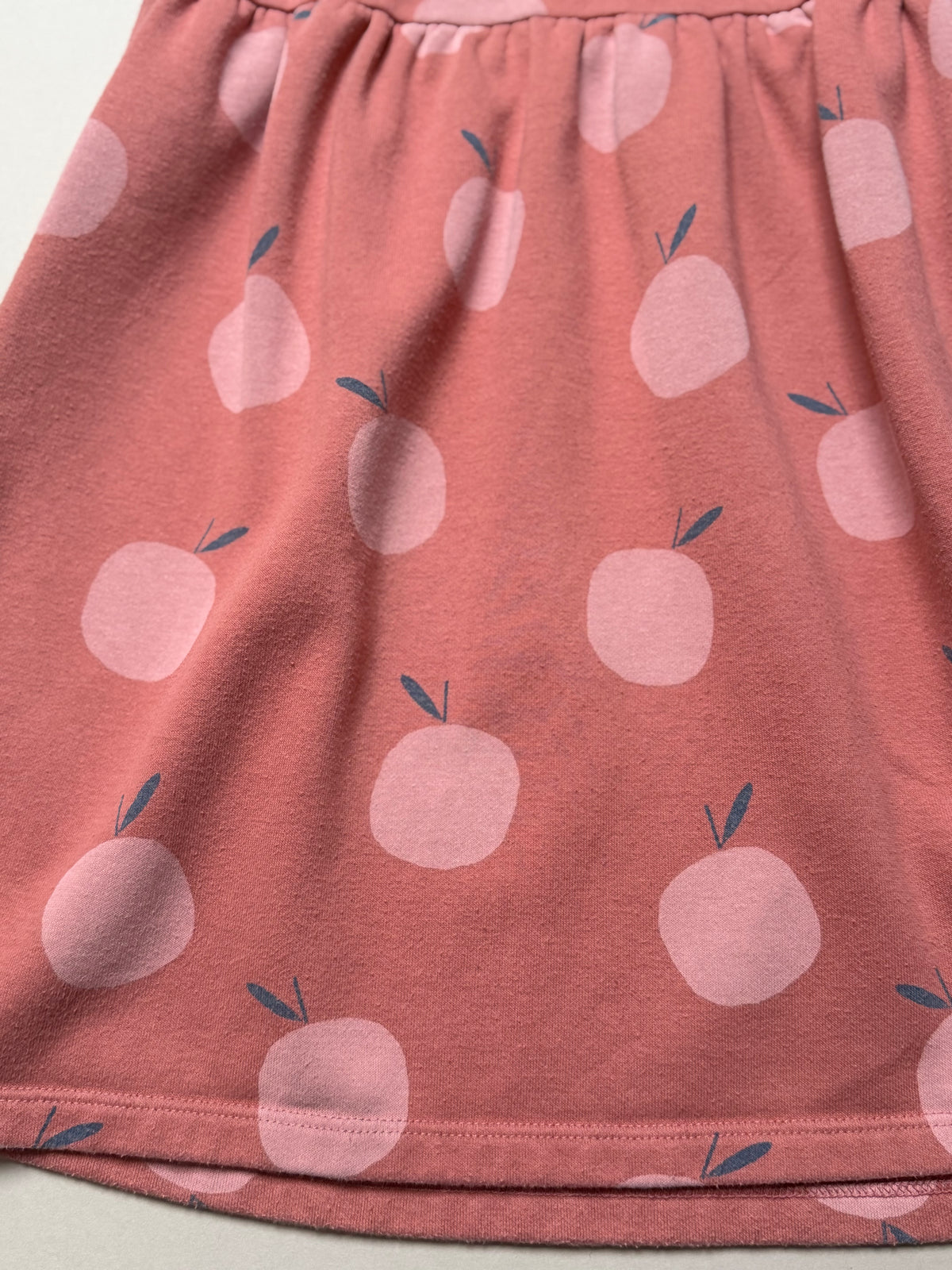 Asda George Rust Apple Printed Cotton Long Sleeved Sweat Dress in 7-8 Years