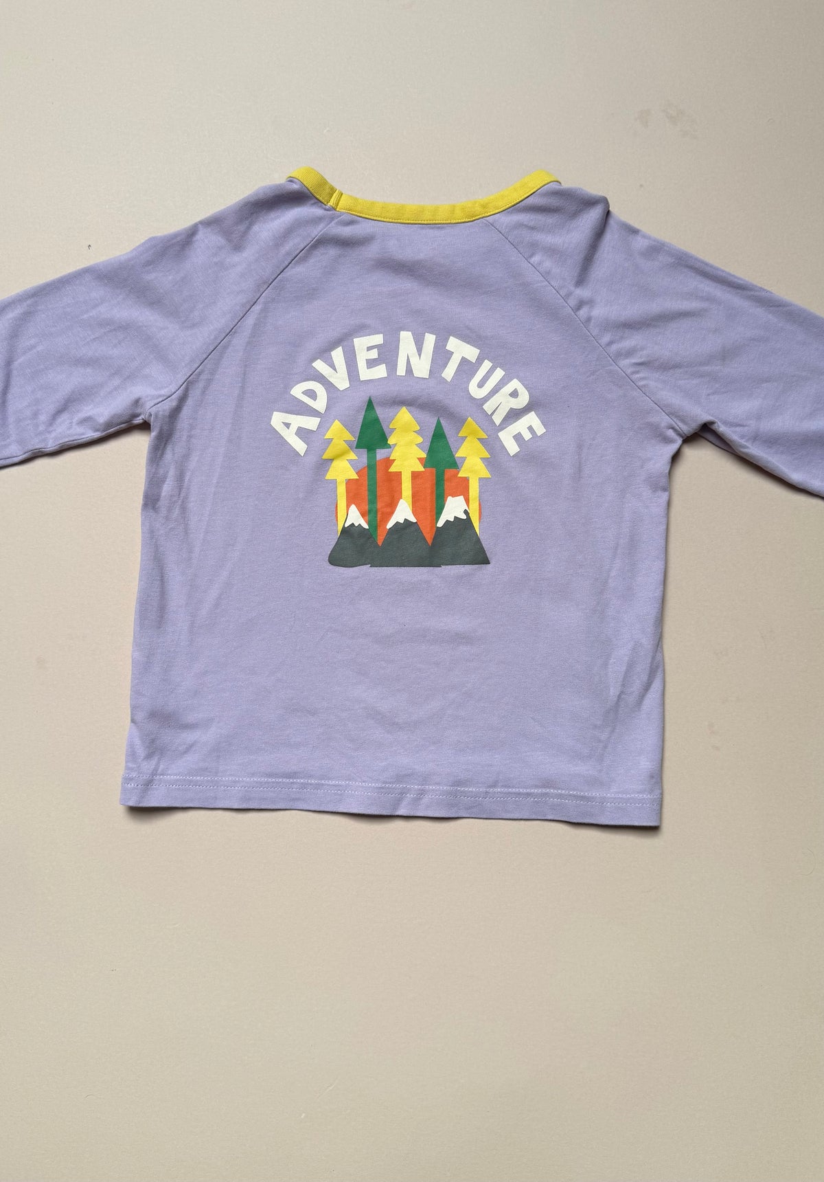 John Lewis Lilac Purple ‘Adventure’ Long Sleeved Cotton T-Shirt in 7 Years