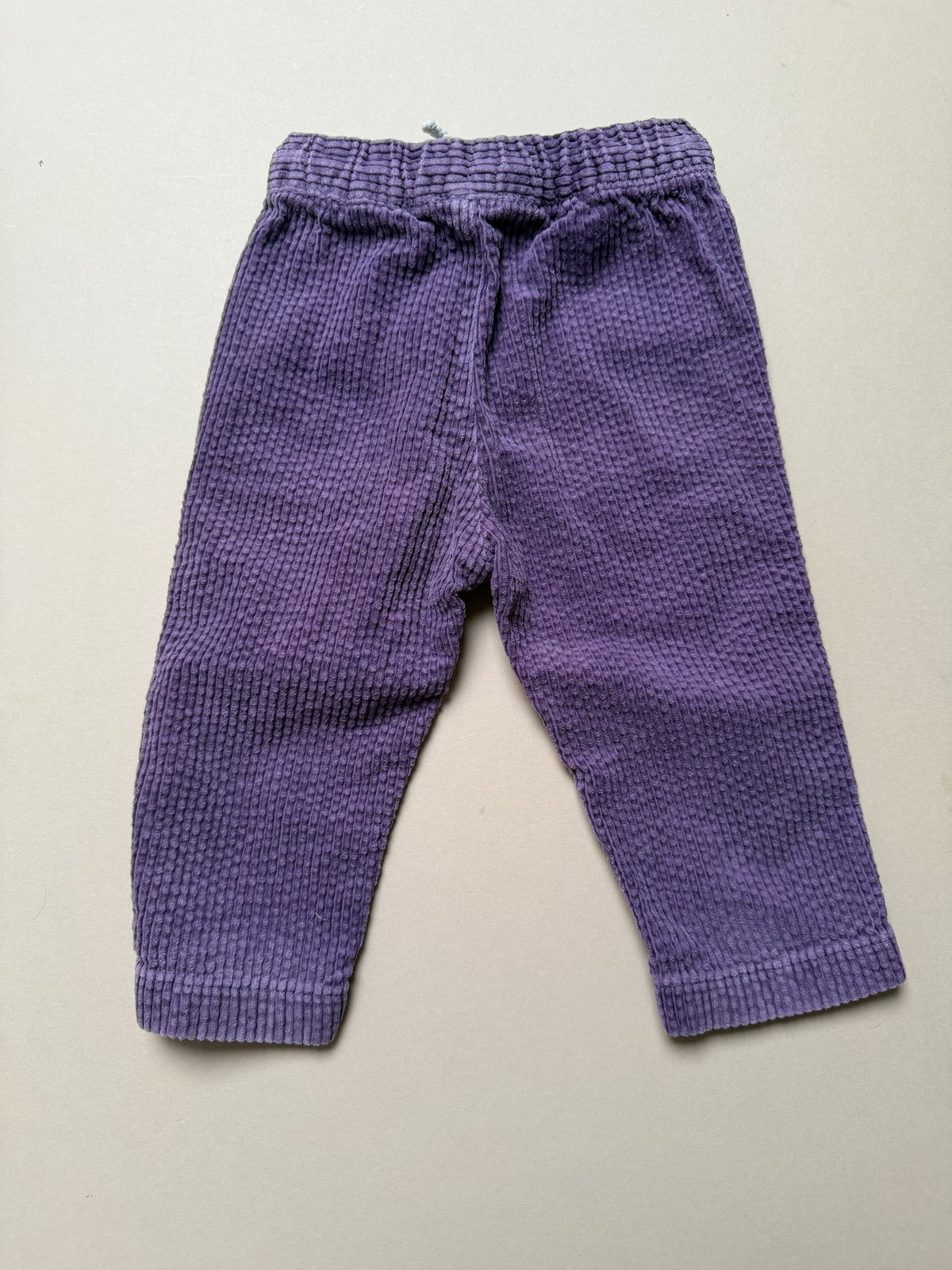 H&M Purple Corduroy Relaxed Fitting Trousers in 9-12 Months