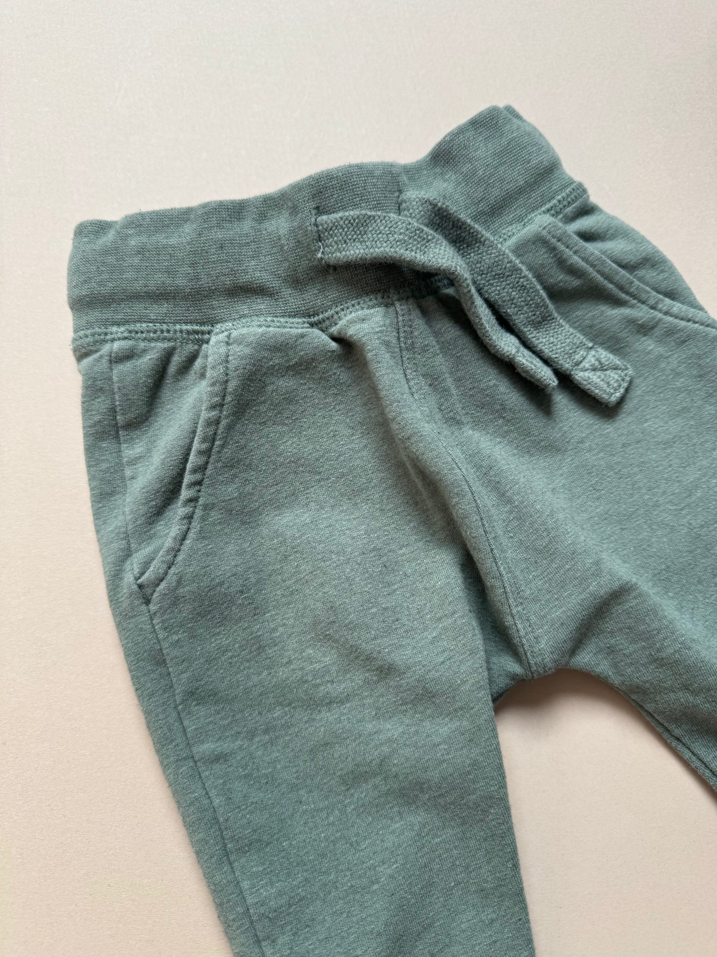 Next Green Cotton Jogging Bottoms in 3-6 Months