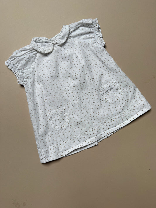 Petit Bateau Cotton Peter Pan Collar Dress in 3-6 Months