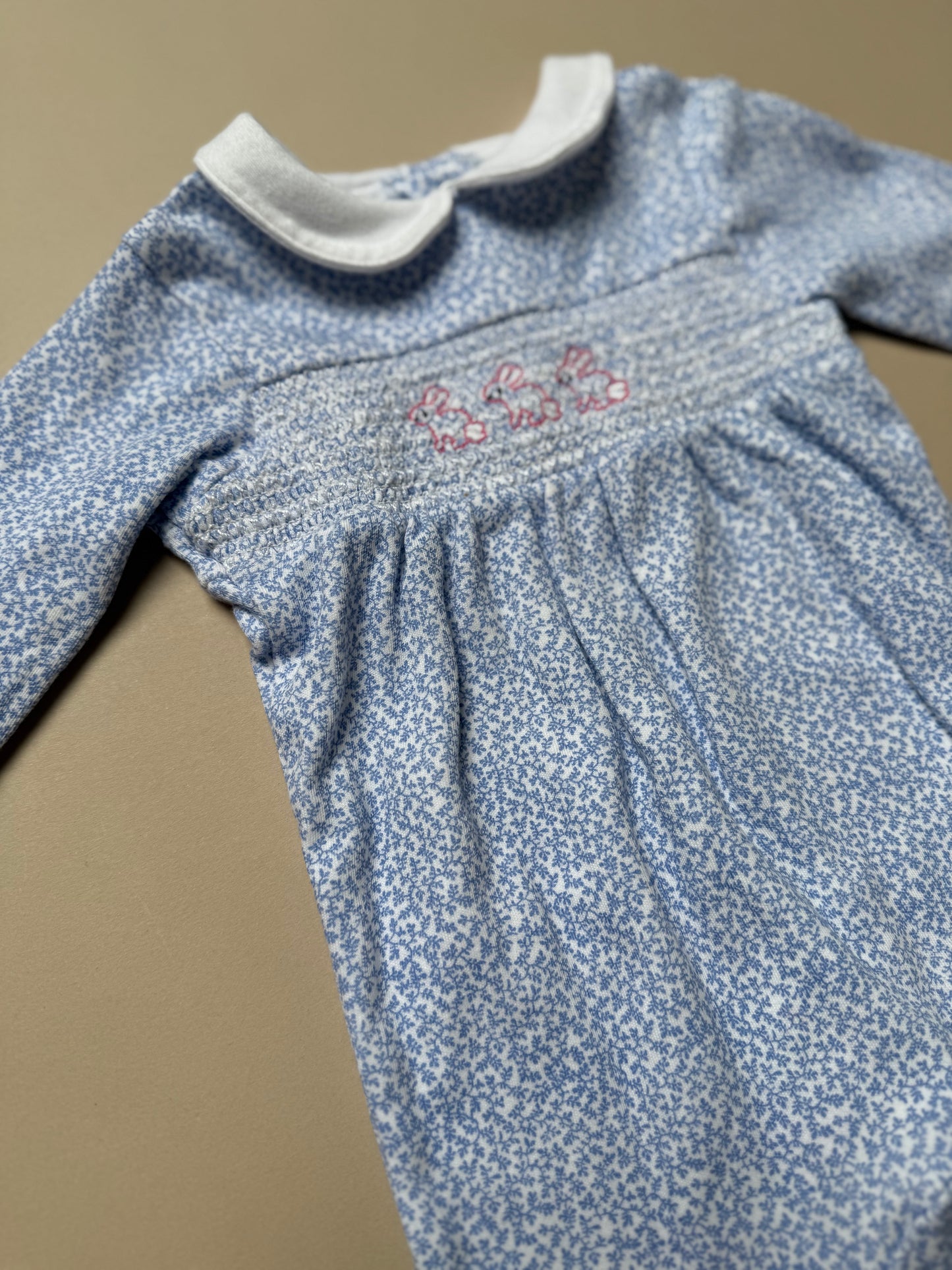 John Lewis Spring Bunnies Long Sleeved Onesie in 0-3 Months