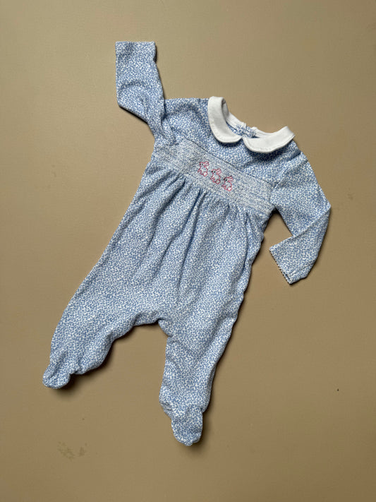 John Lewis Spring Bunnies Long Sleeved Onesie in 0-3 Months