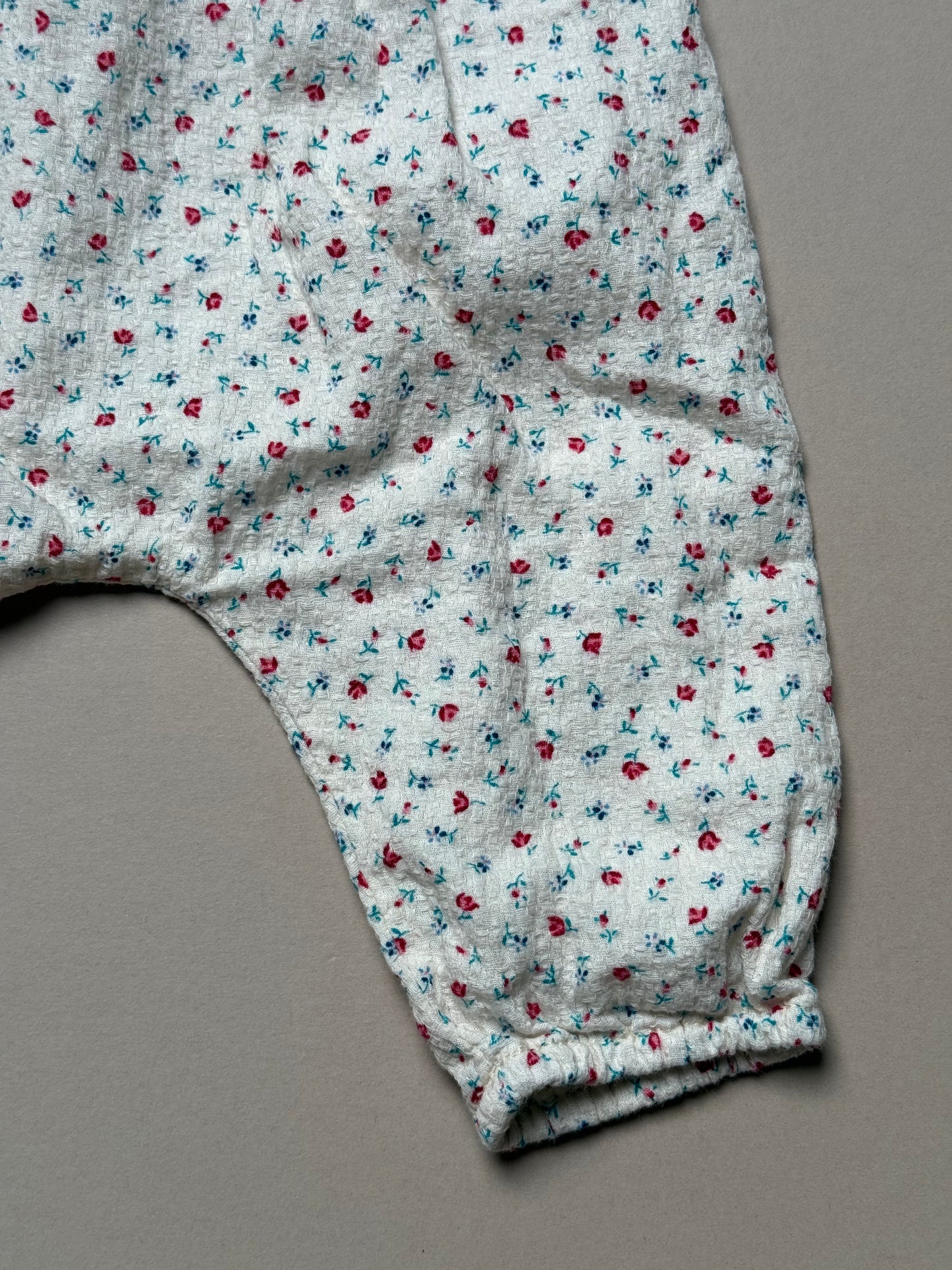 Zara Lightweight Floral Dungarees in 1-3 Months
