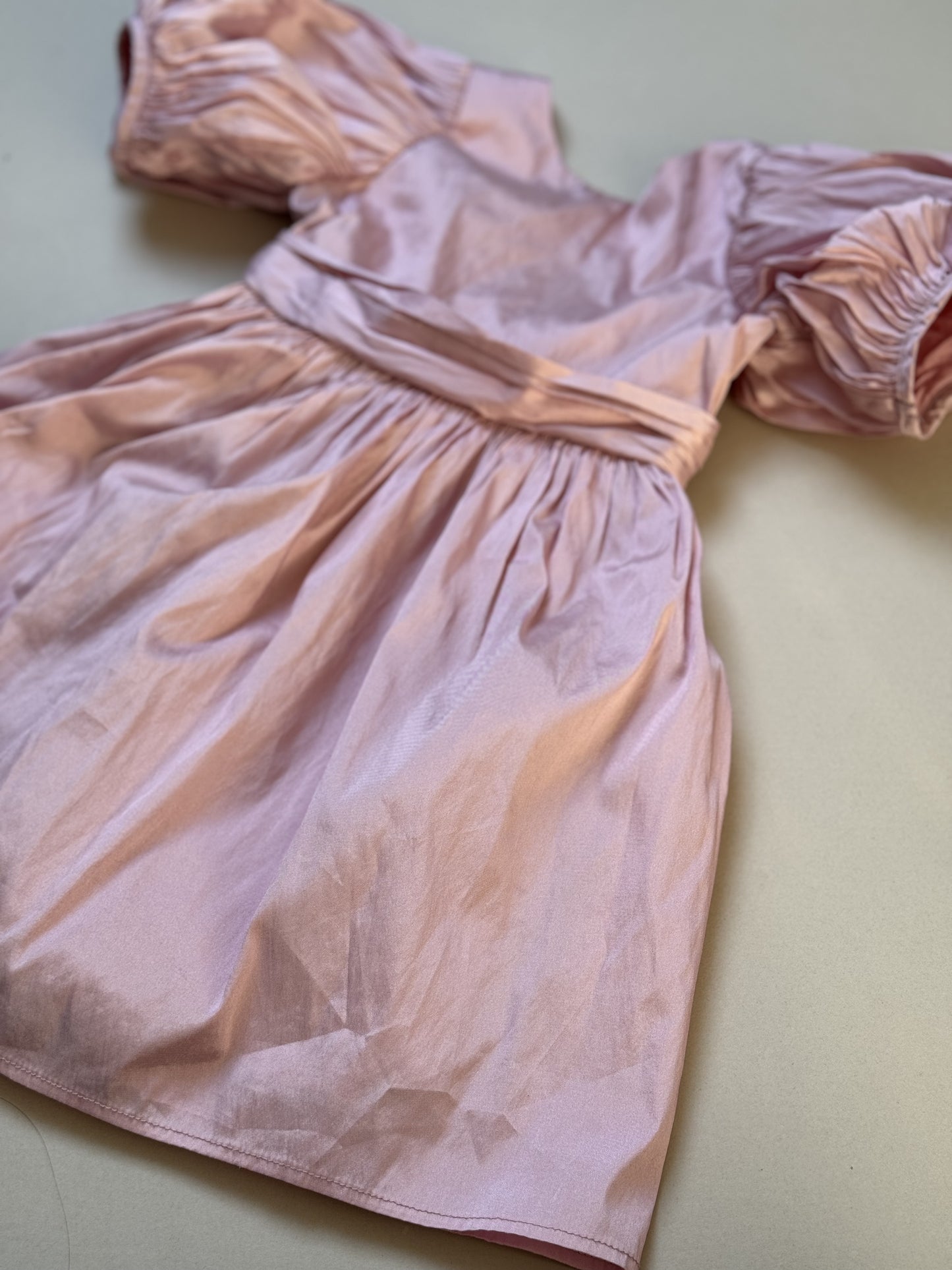 Next Pink Puffed Shoulder Occassion Dress in 2-3 Years
