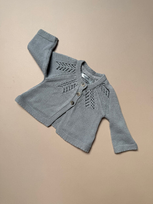 Baby Boden Grey Knitted Cardigan in 0-3 Months