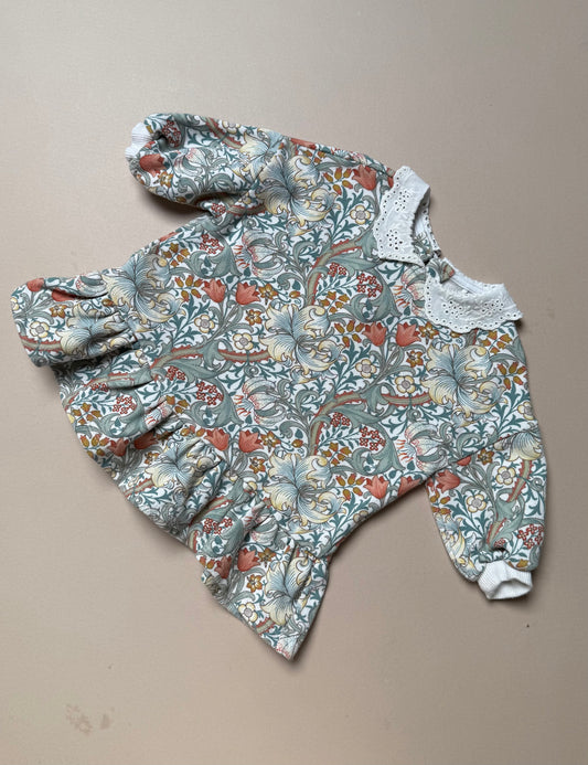 Next x Morris & Co Long Sleeved Printed Sweat Top in 6-9 Months