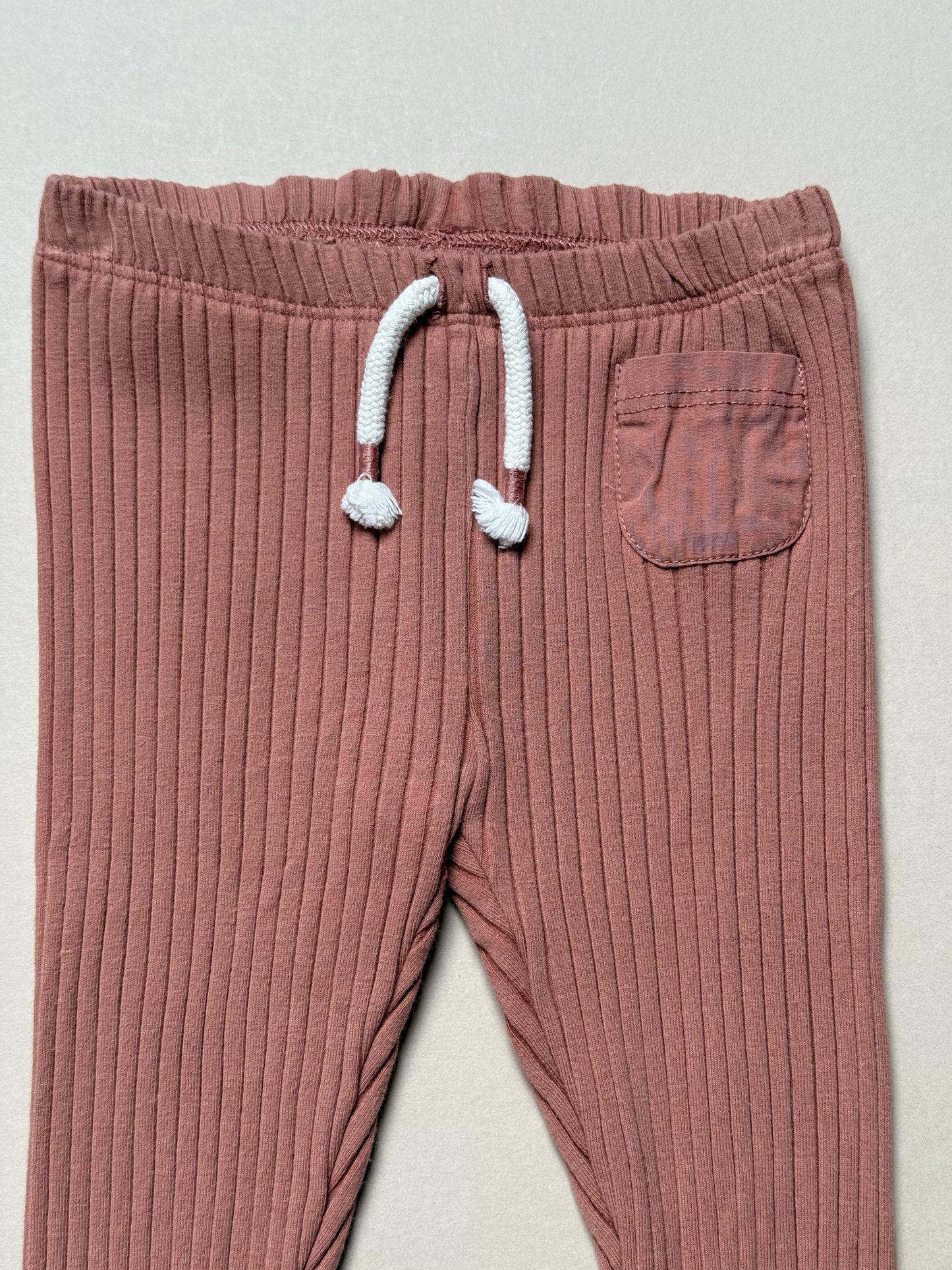 Next Ribbed Dusky Pink Leggings in 3-6 Months