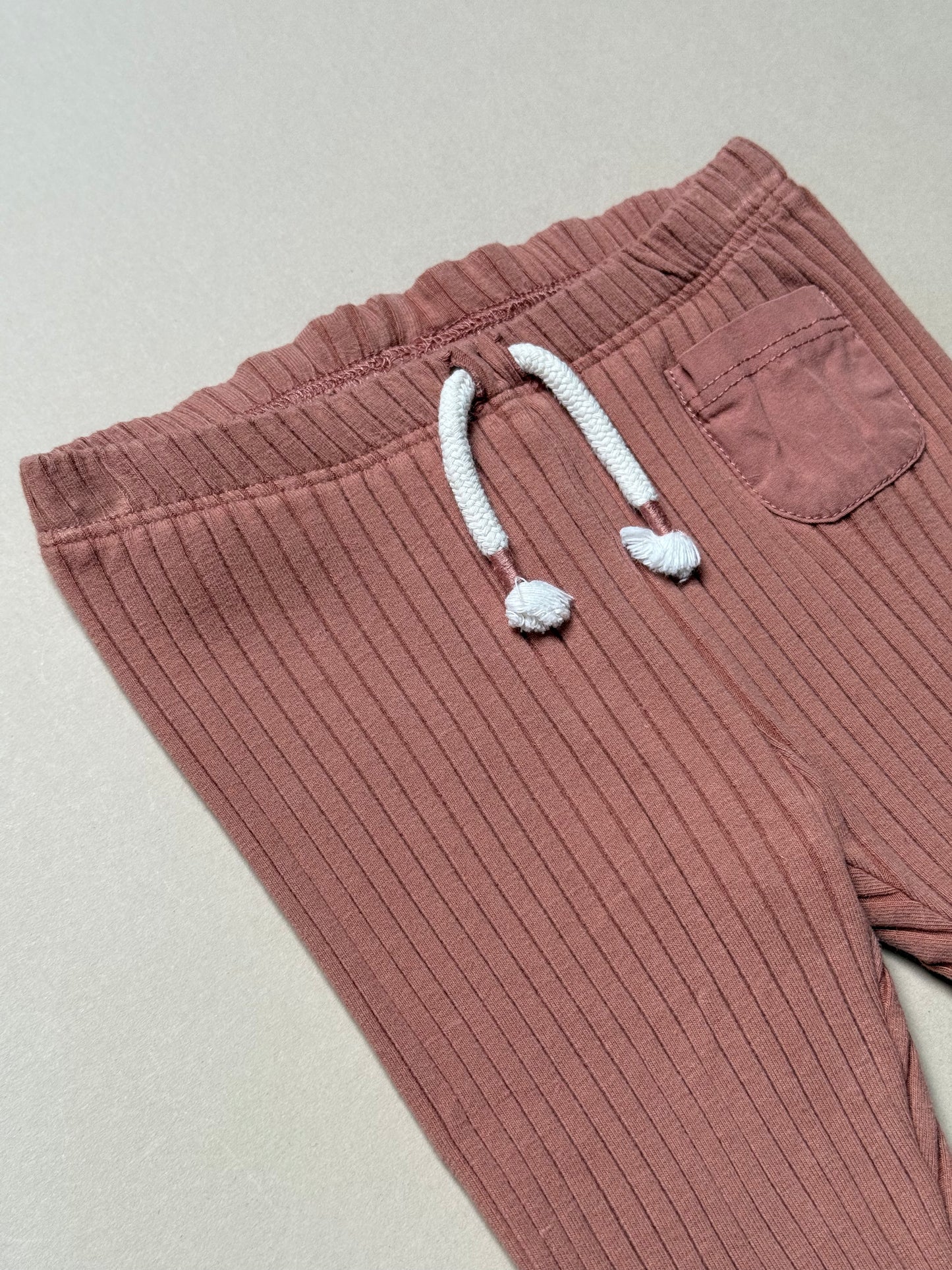 Next Ribbed Dusky Pink Leggings in 3-6 Months