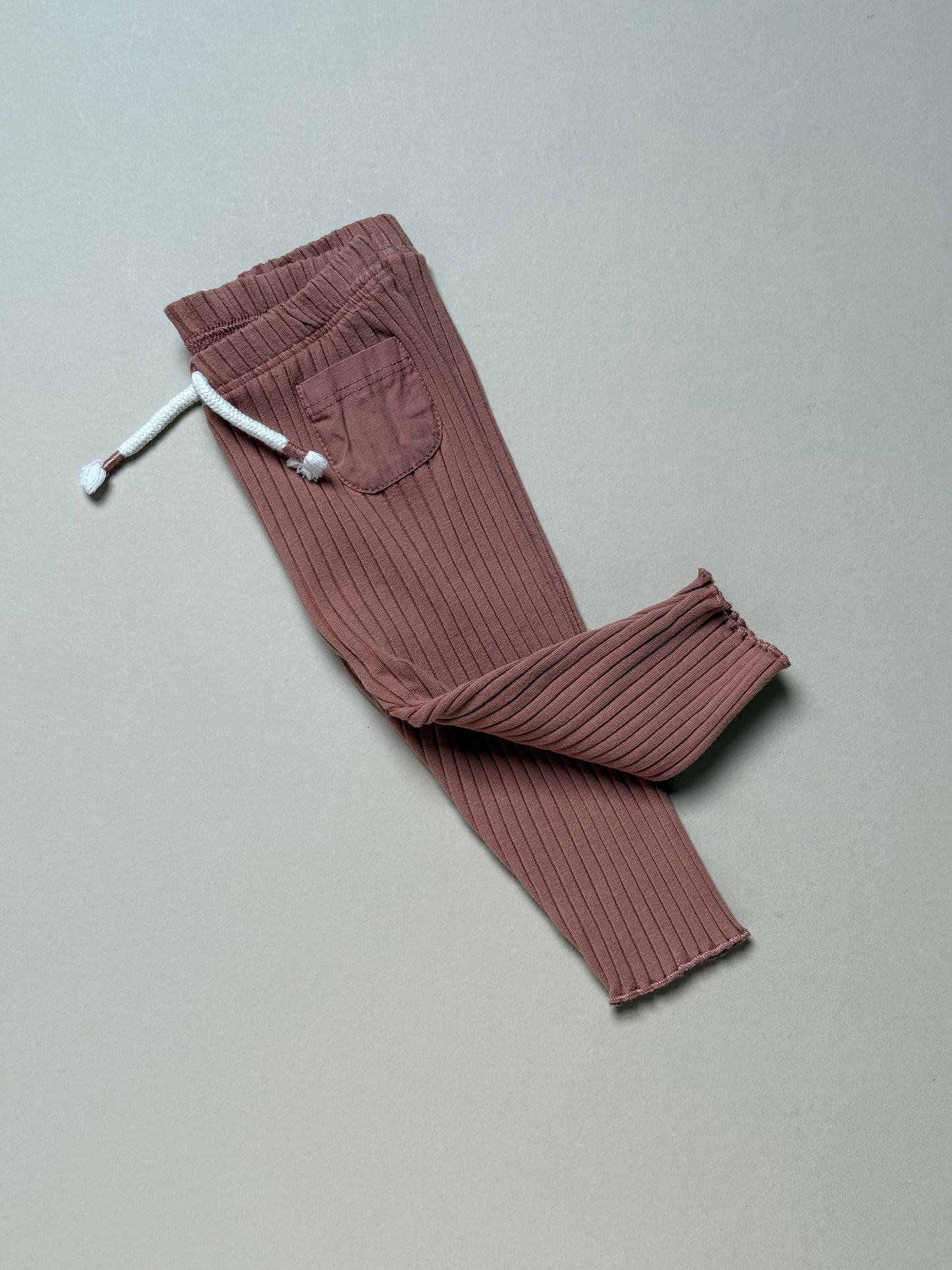 Next Ribbed Dusky Pink Leggings in 3-6 Months