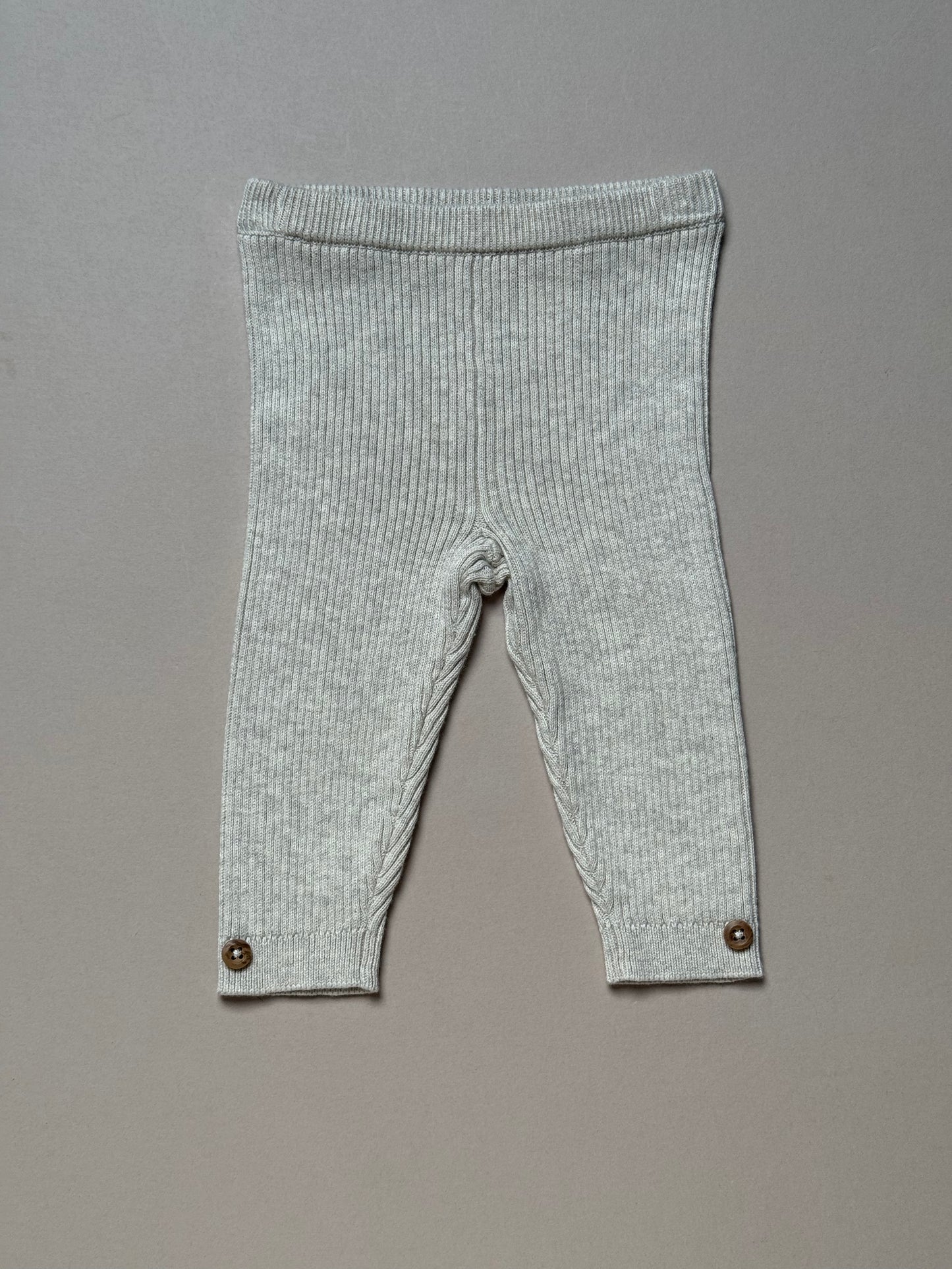 F&F Oatmeal Ribbed Thick Leggings in Up to 3 Months