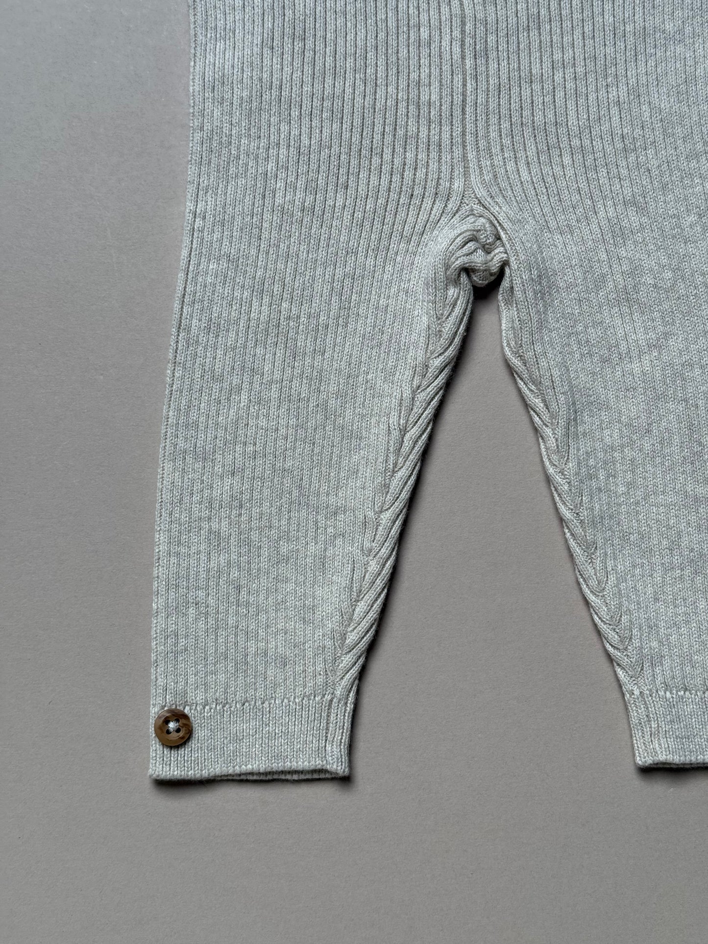 F&F Oatmeal Ribbed Thick Leggings in Up to 3 Months