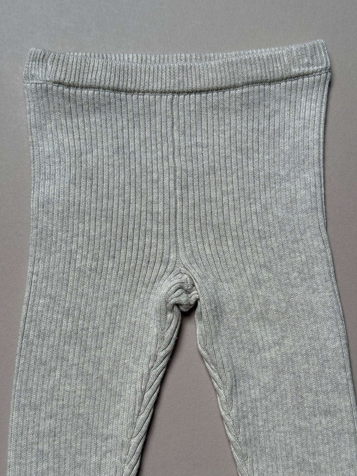 F&F Oatmeal Ribbed Thick Leggings in Up to 3 Months