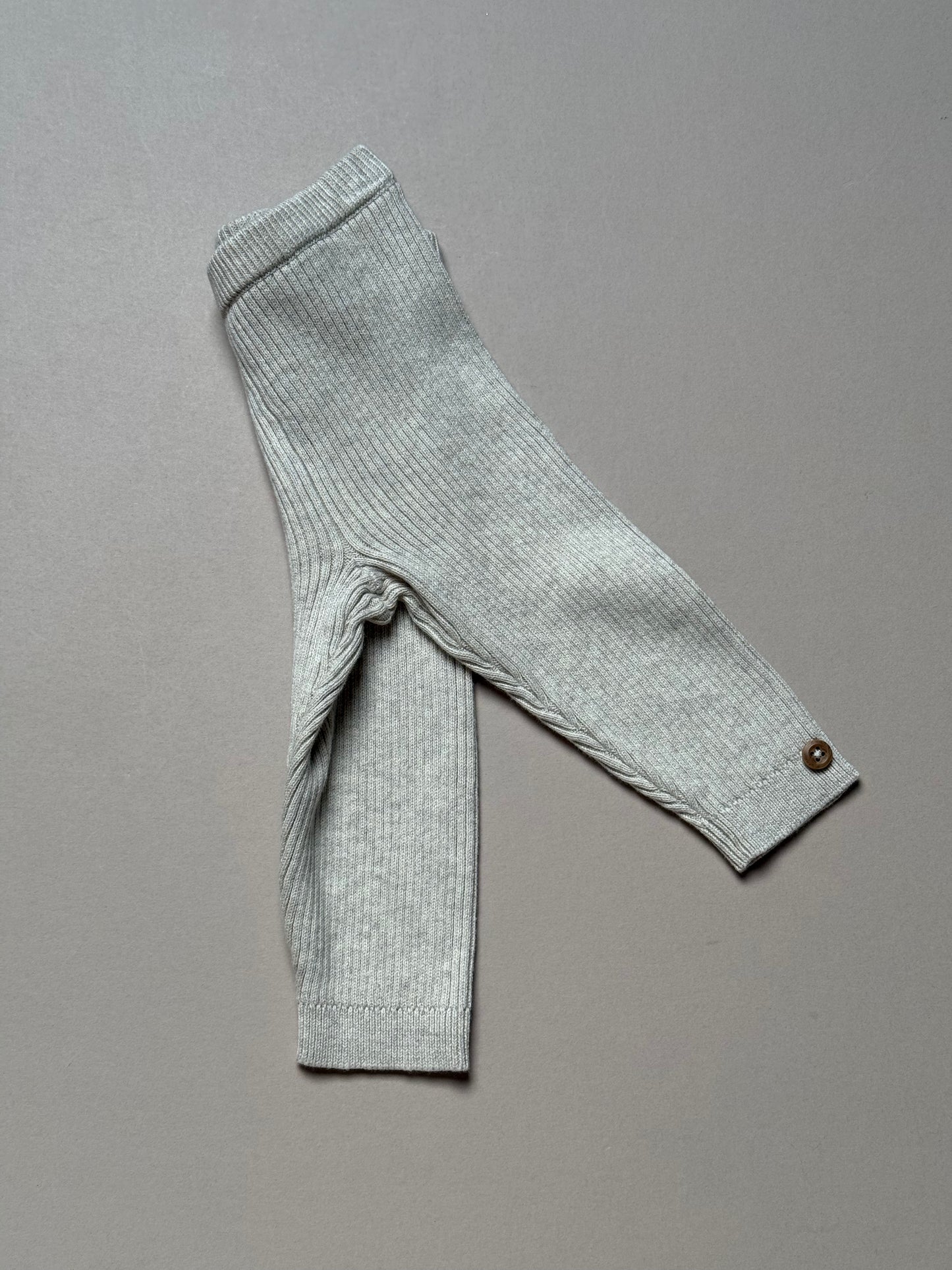 F&F Oatmeal Ribbed Thick Leggings in Up to 3 Months