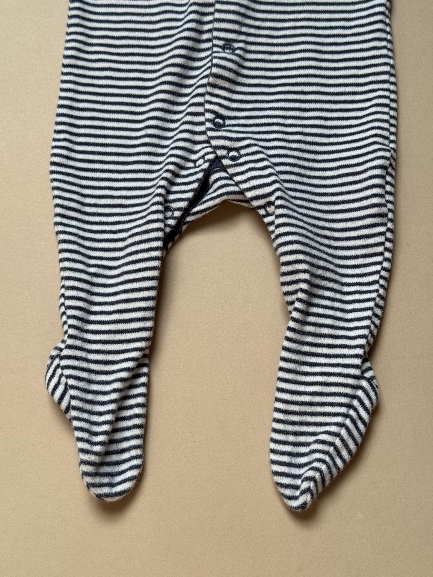 John Lewis Long Sleeved Striped Onesie in 0-3 Months
