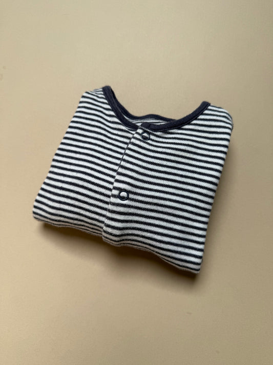 John Lewis Long Sleeved Striped Onesie in 0-3 Months