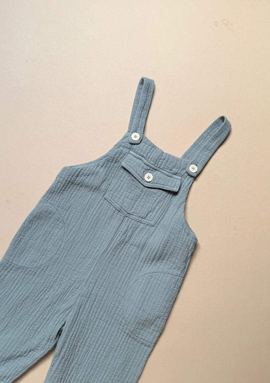 Zara Blue Thick Cotton Dungarees in 3-4 Years