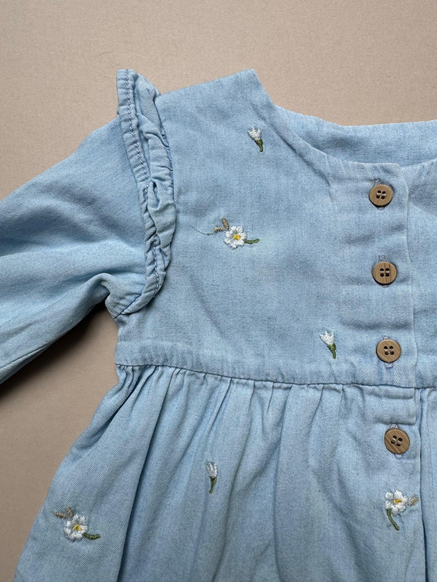 George Daisy Embroidered Ruffled Blouse in 9-12 Months