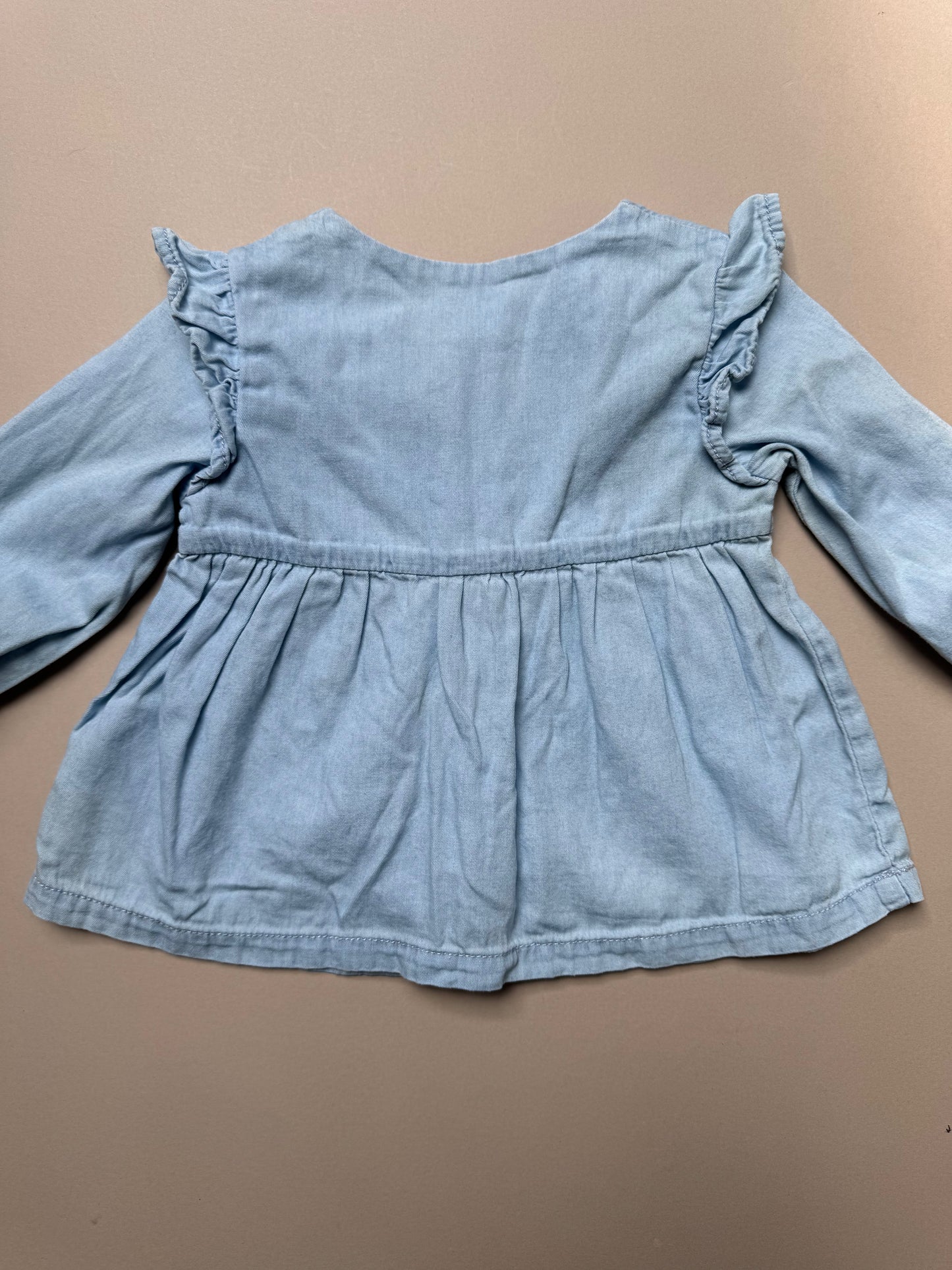 George Daisy Embroidered Ruffled Blouse in 9-12 Months
