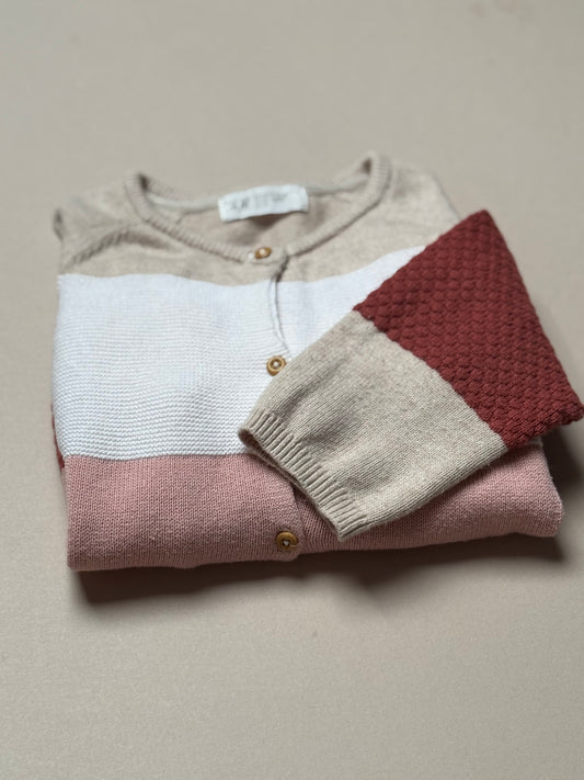 H&M Block Coloured Thin Cardigan in 6-8 Years