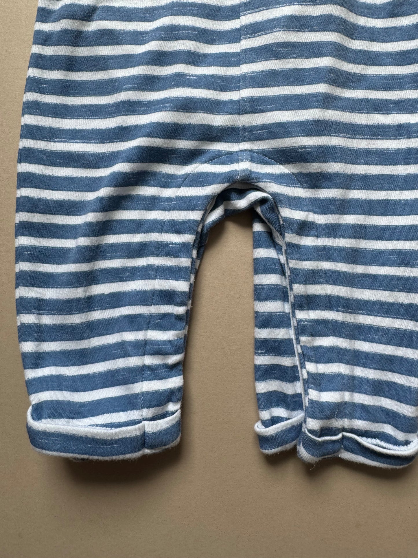John Lewis Whale Blue & White Dungaree Set in 3-6 Months