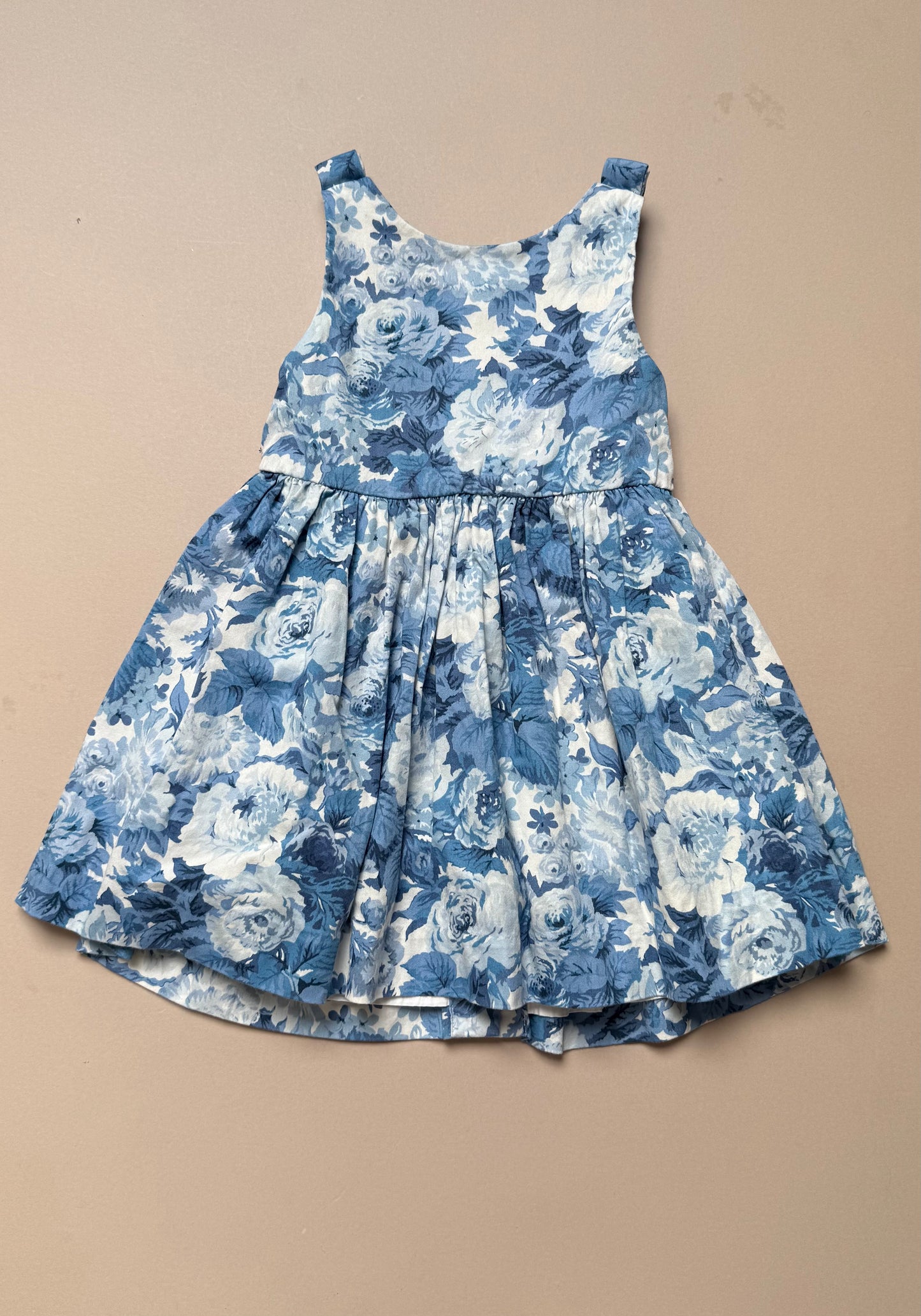 Ralph Lauren Blue Floral Cotton Summer Dress in 18 Months