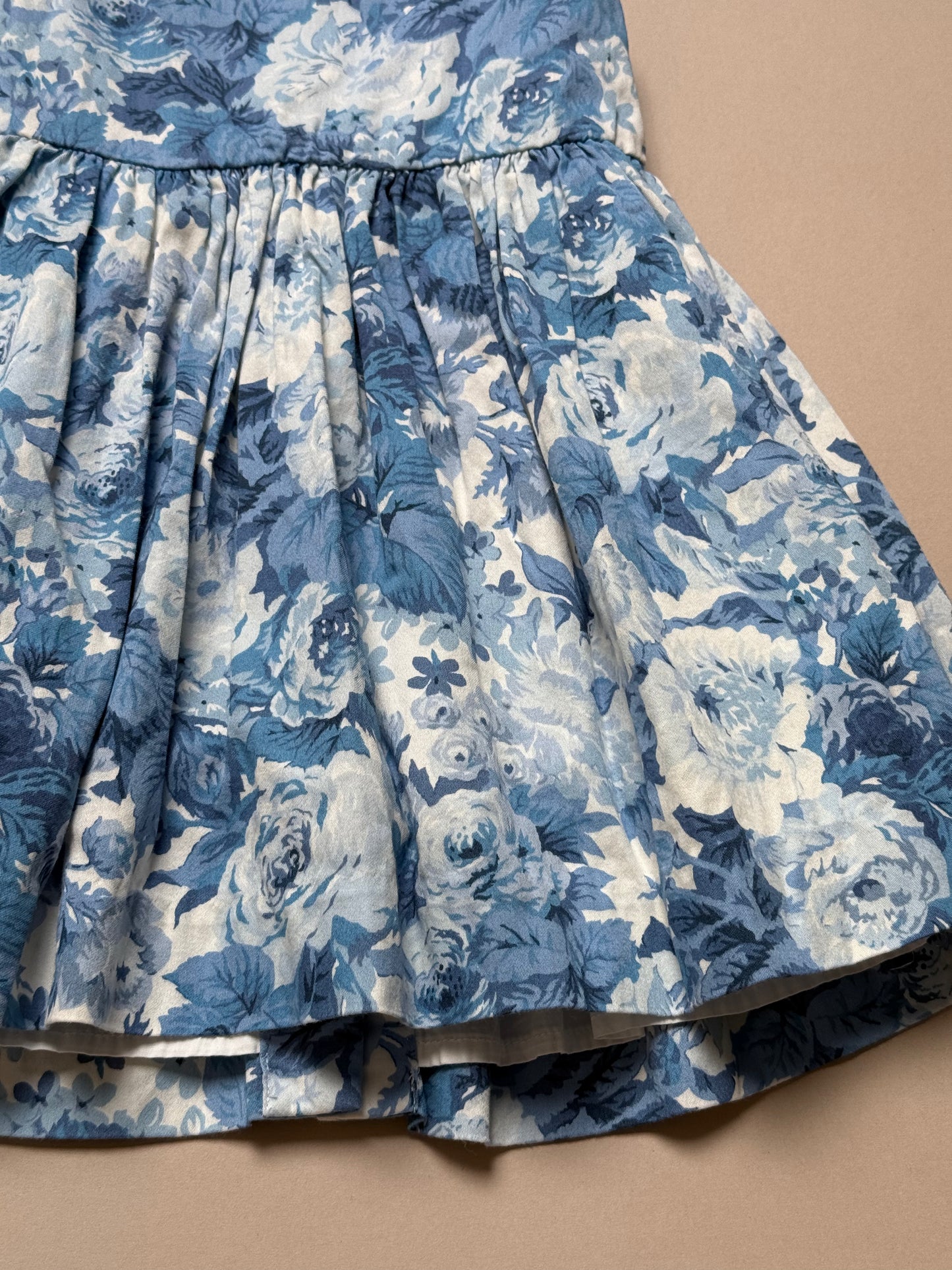 Ralph Lauren Blue Floral Cotton Summer Dress in 18 Months